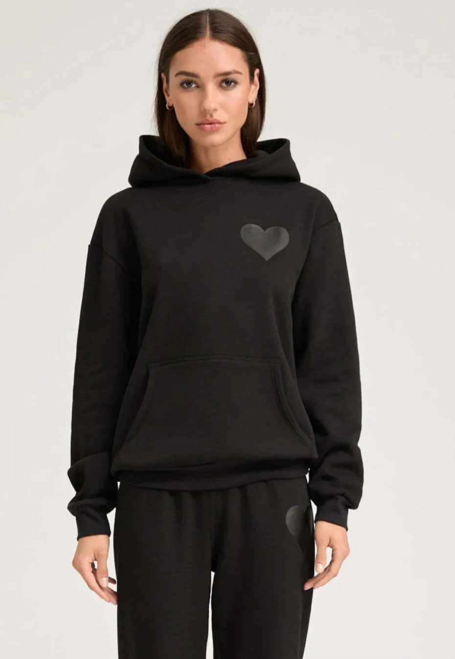 Heart Hoodie in Black - Image 2