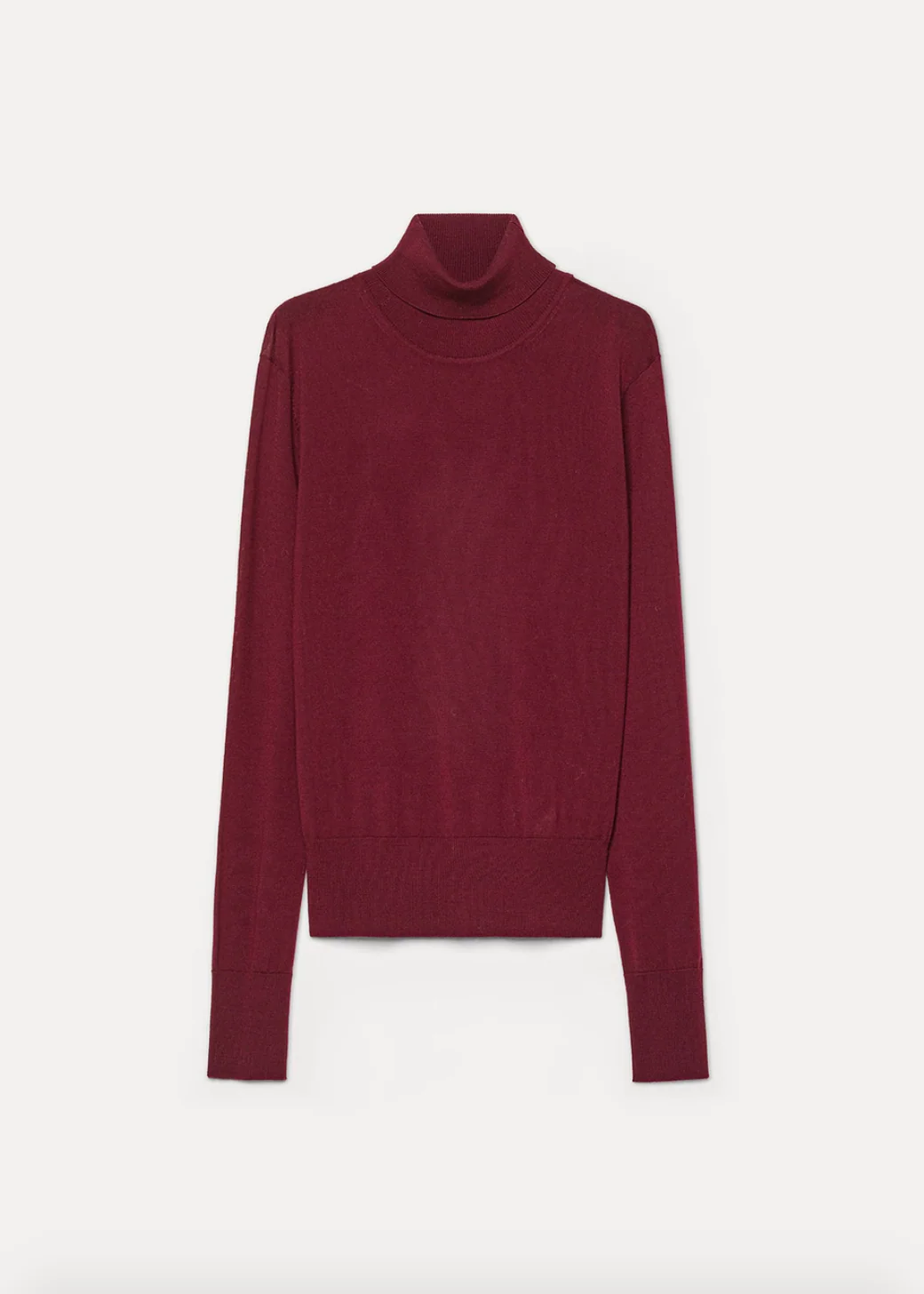 High–Neck Sweater in Superfine Merino Wool