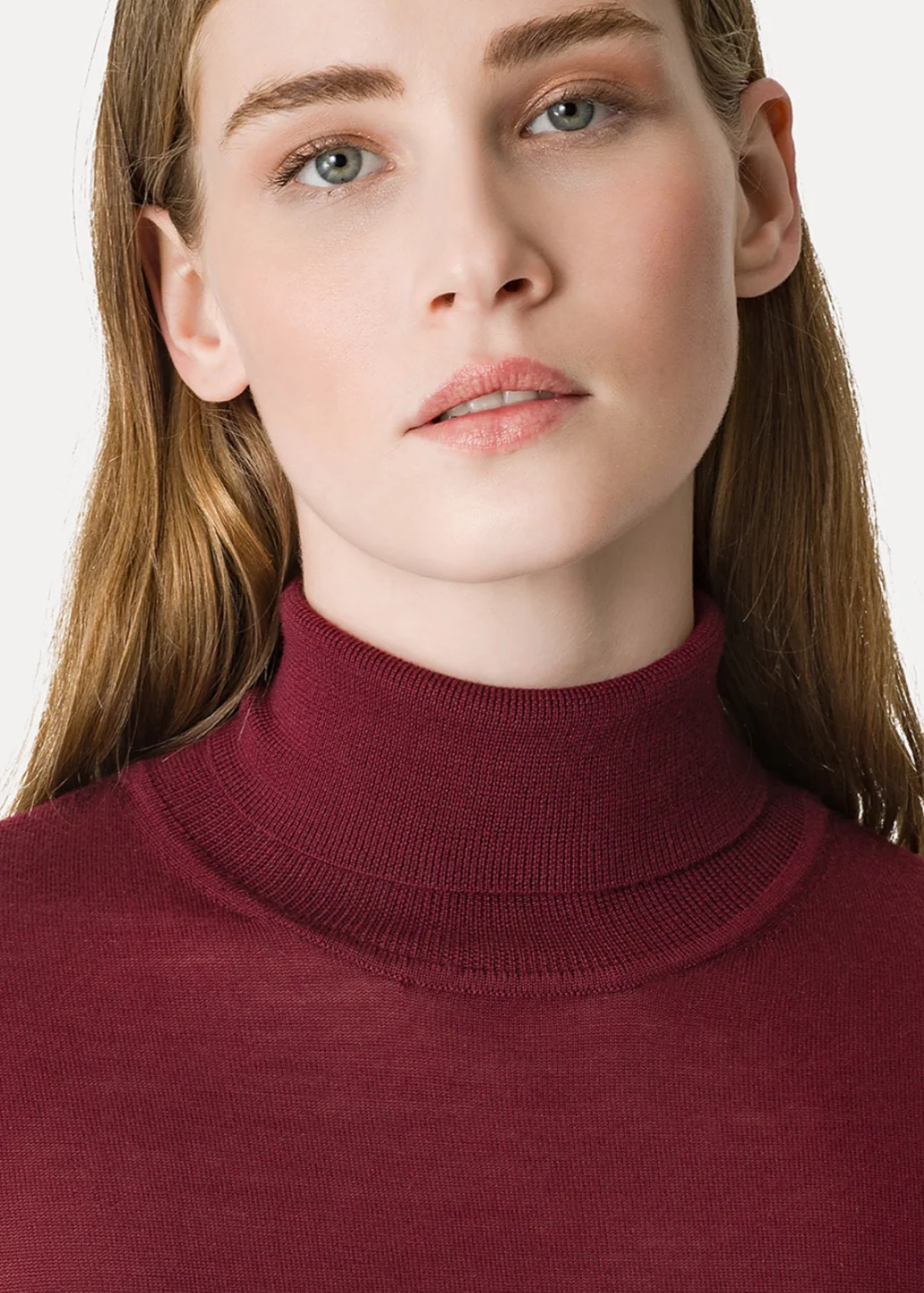 High–Neck Sweater in Superfine Merino Wool - Image 4