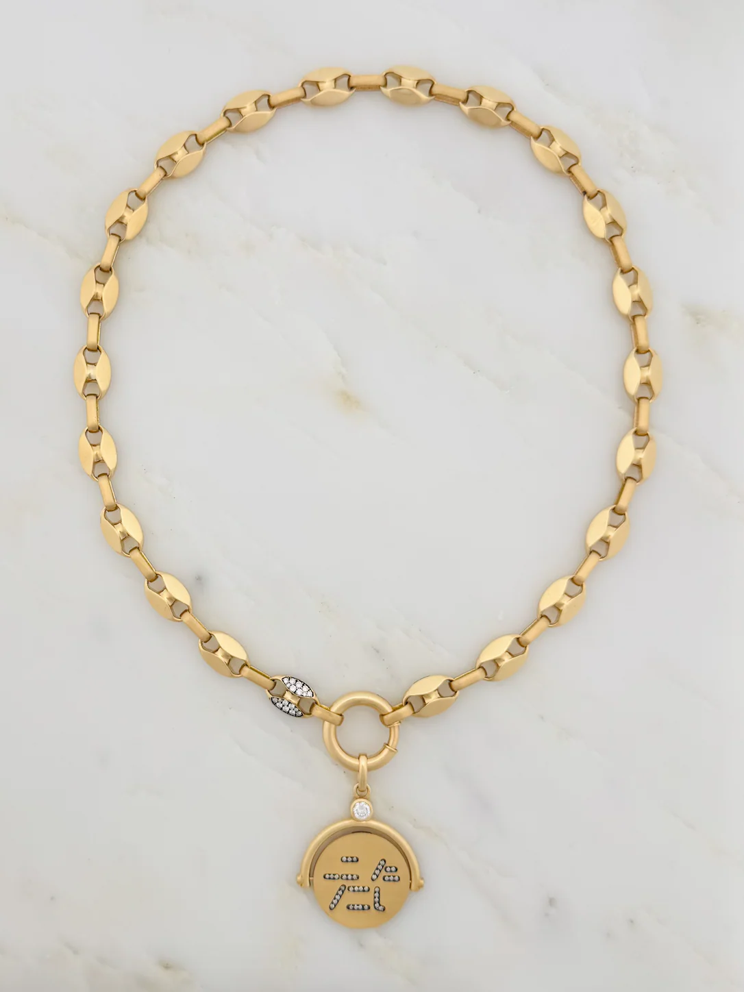 I Love You Diamond Spinner Talisman Pendant - Image 2