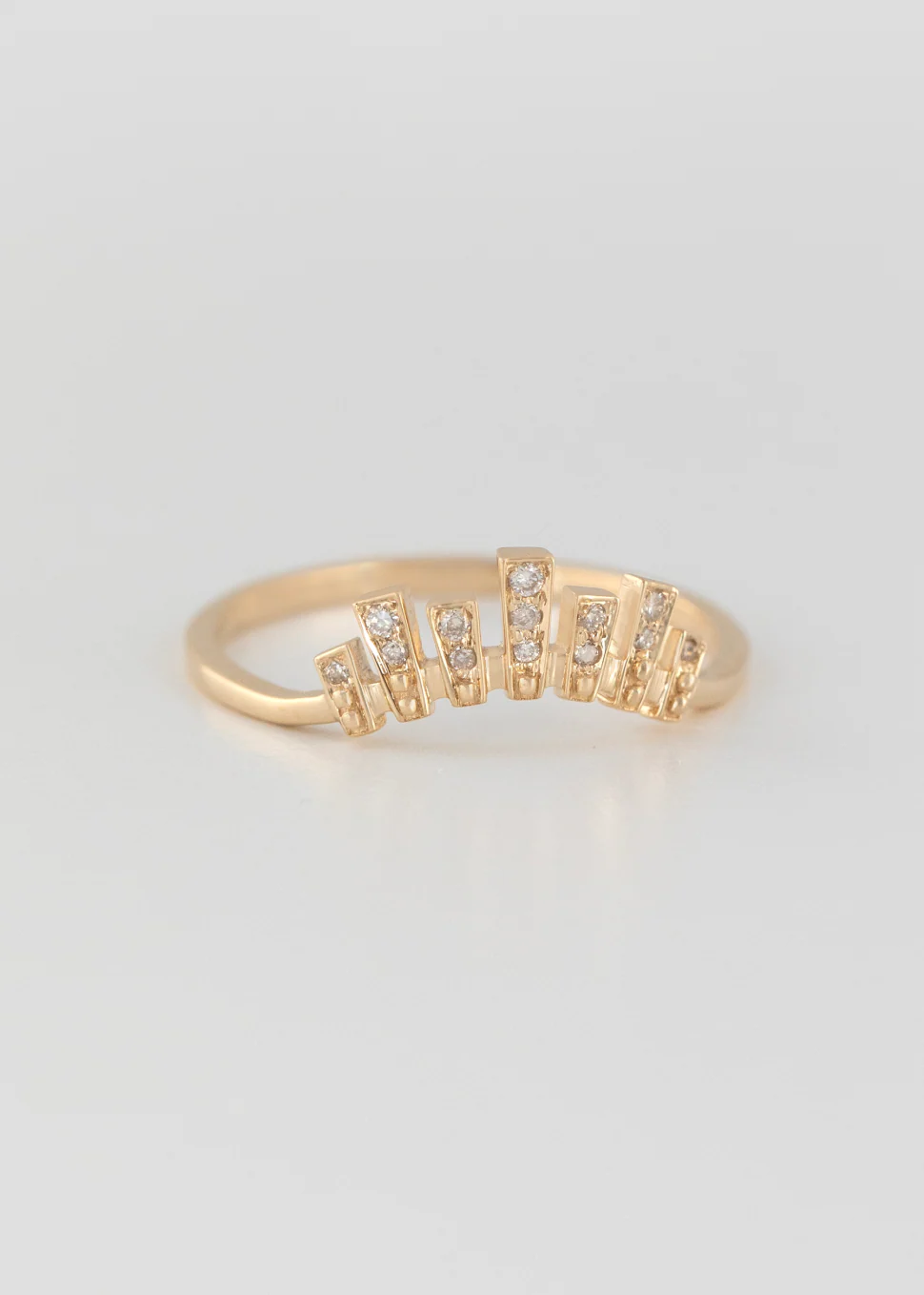 Irregular Crown & Diamonds Ring