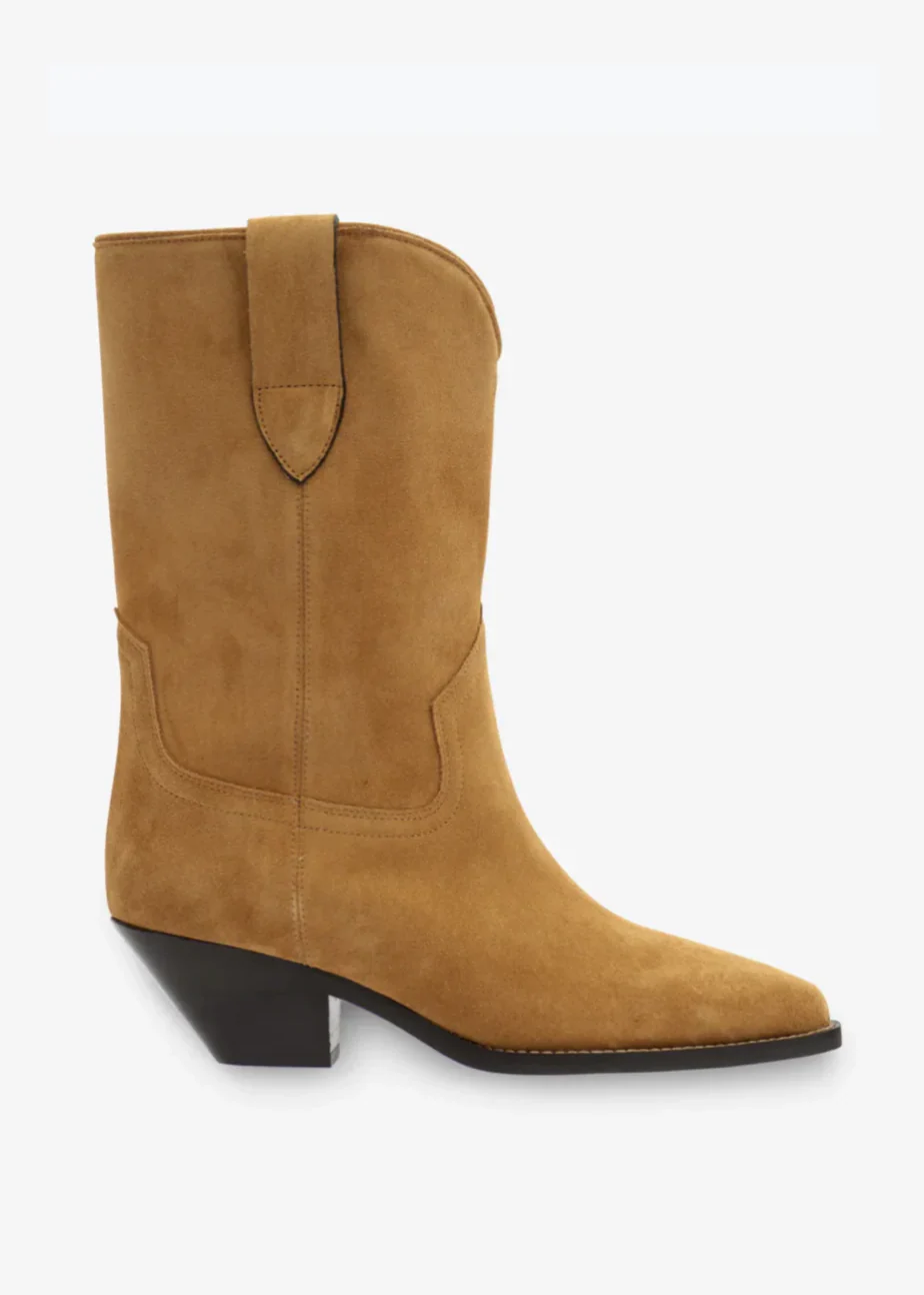 Dahope Suede Boots in Cognac