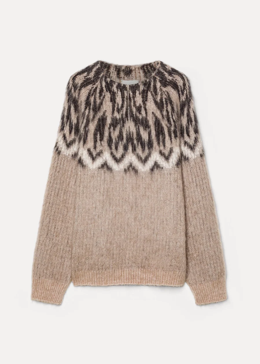 Jacquard Alpaca Wool Sweater