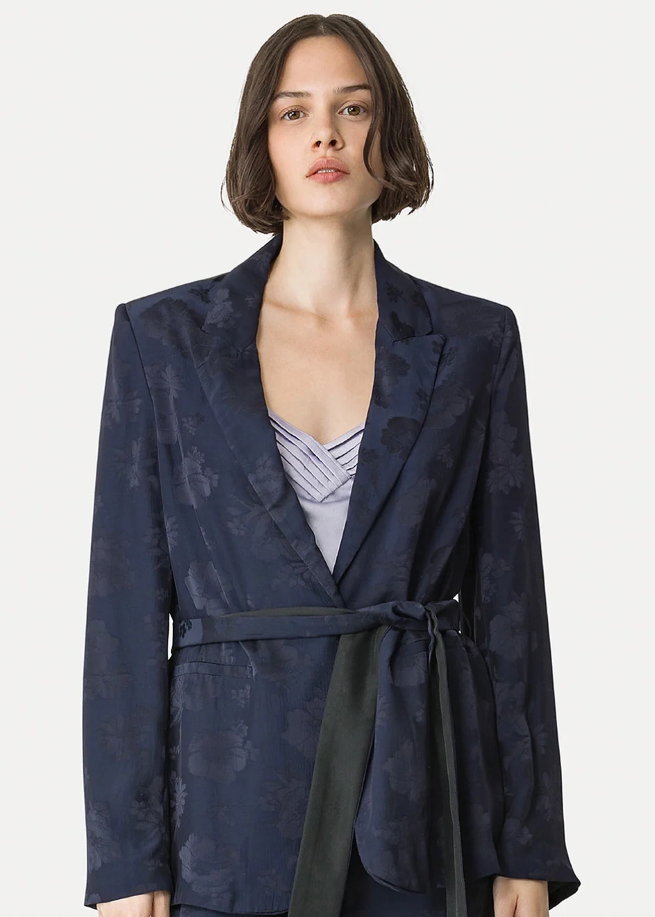 Jacquard Bouquet Jacket in Notte - Image 2