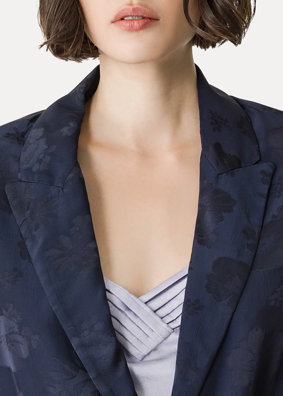 Jacquard Bouquet Jacket in Notte - Image 4