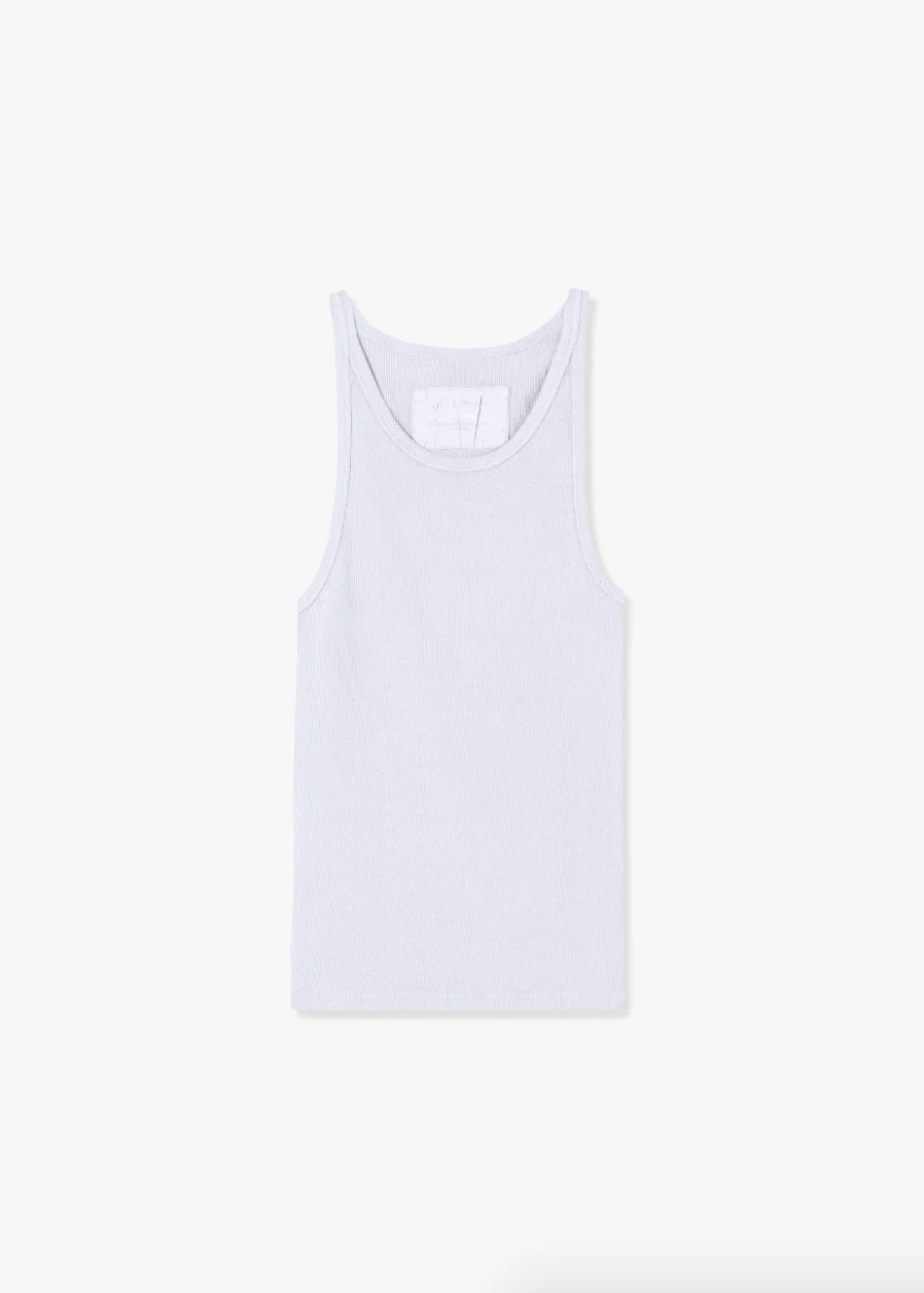 Jennifer Rib Tank in White