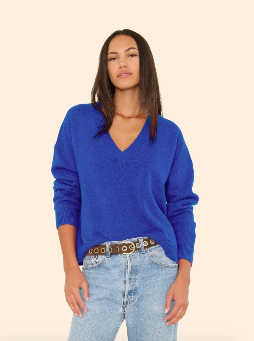 Jodie Sweater in Bright Cobalt Cashmere