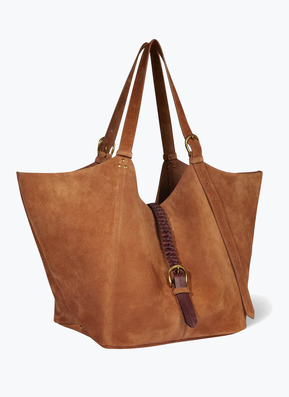 Joseph M Tote Bag in Caramel Suede - Image 3