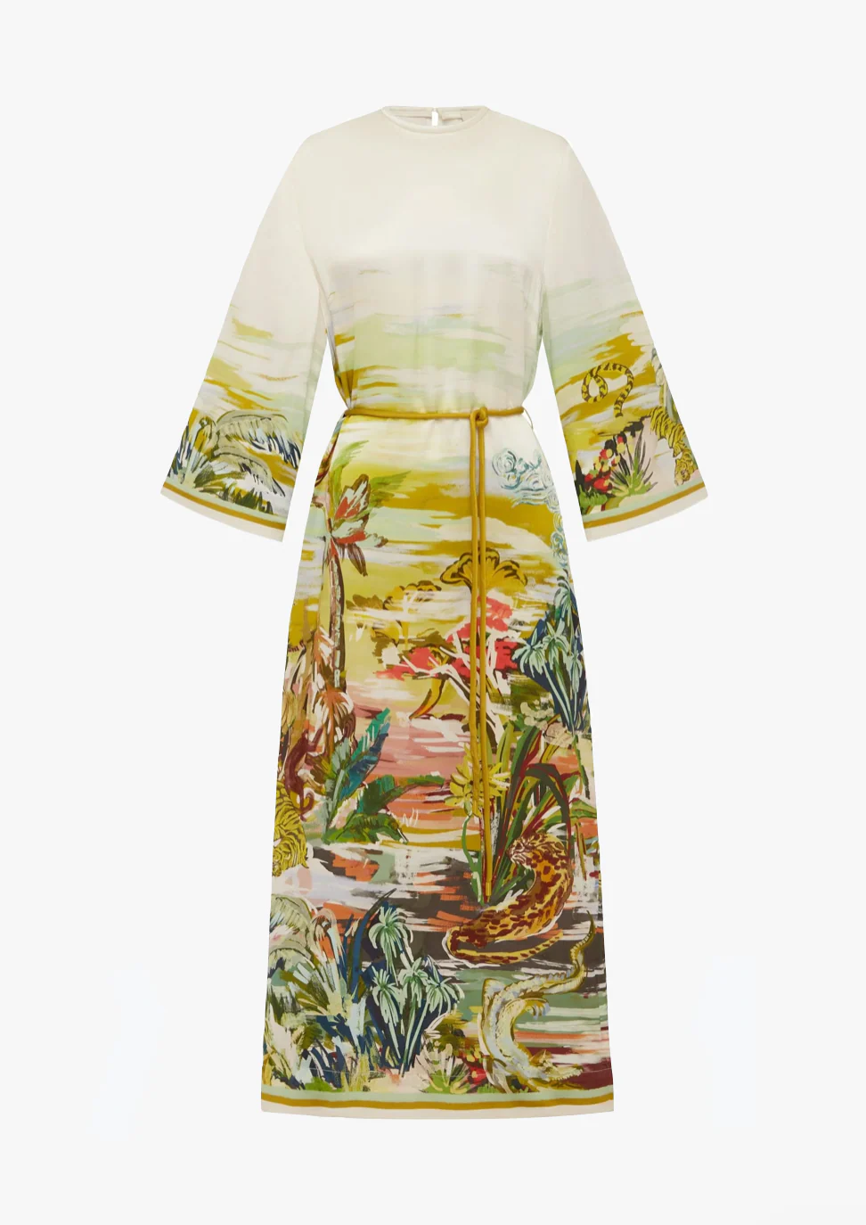 Jungle Boogie Silk Midi Dress