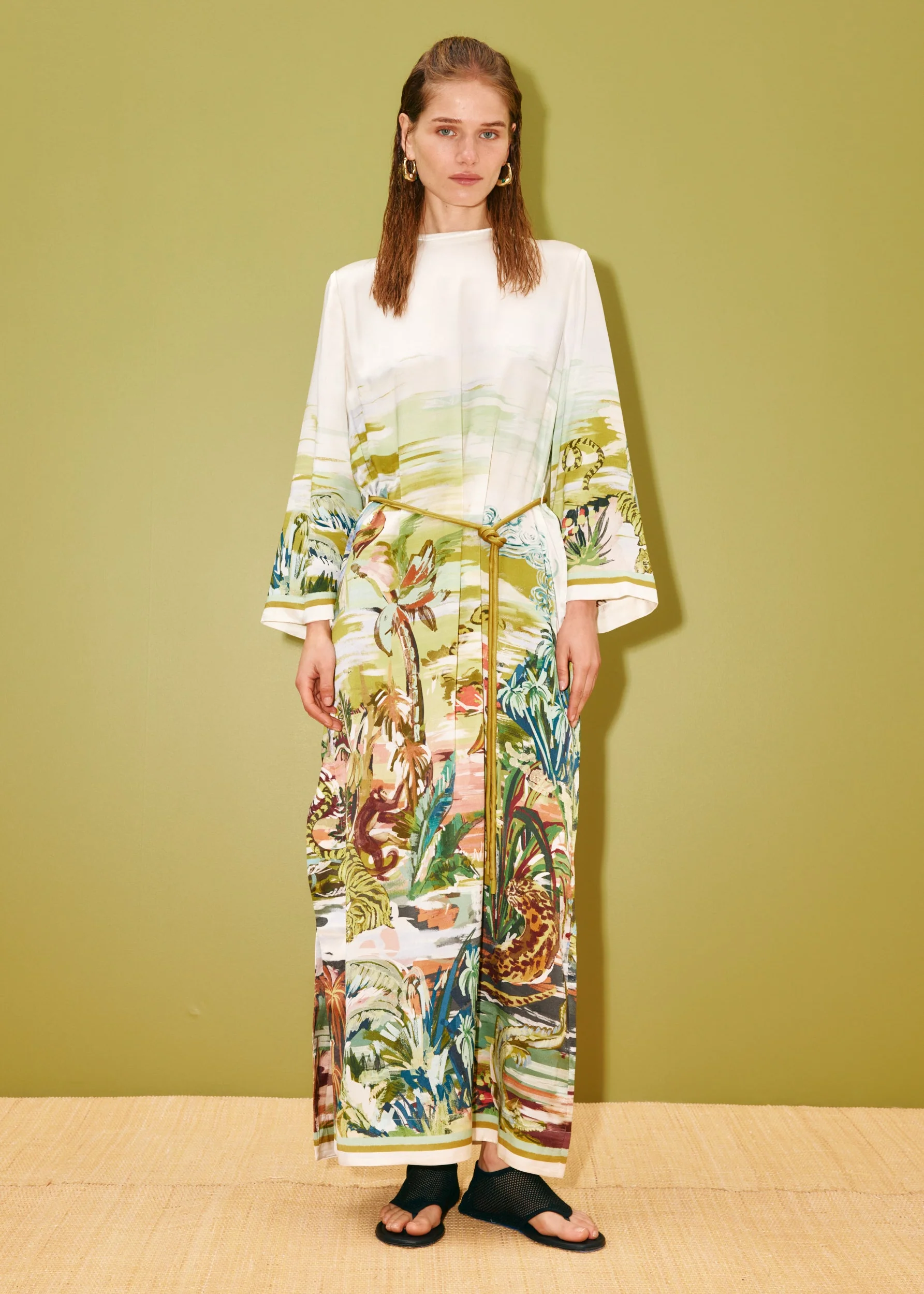 Jungle Boogie Silk Midi Dress - Image 2