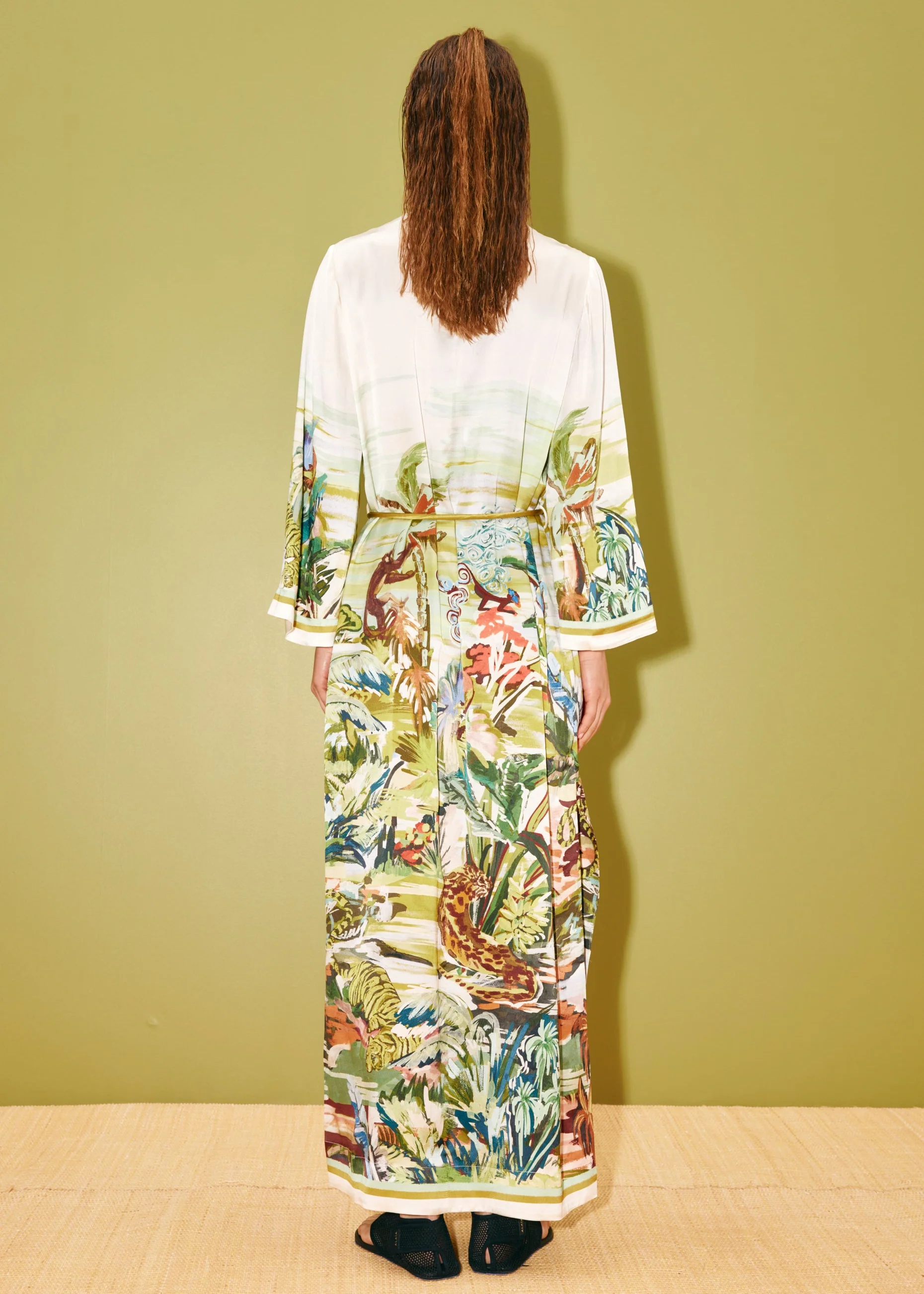 Jungle Boogie Silk Midi Dress - Image 4