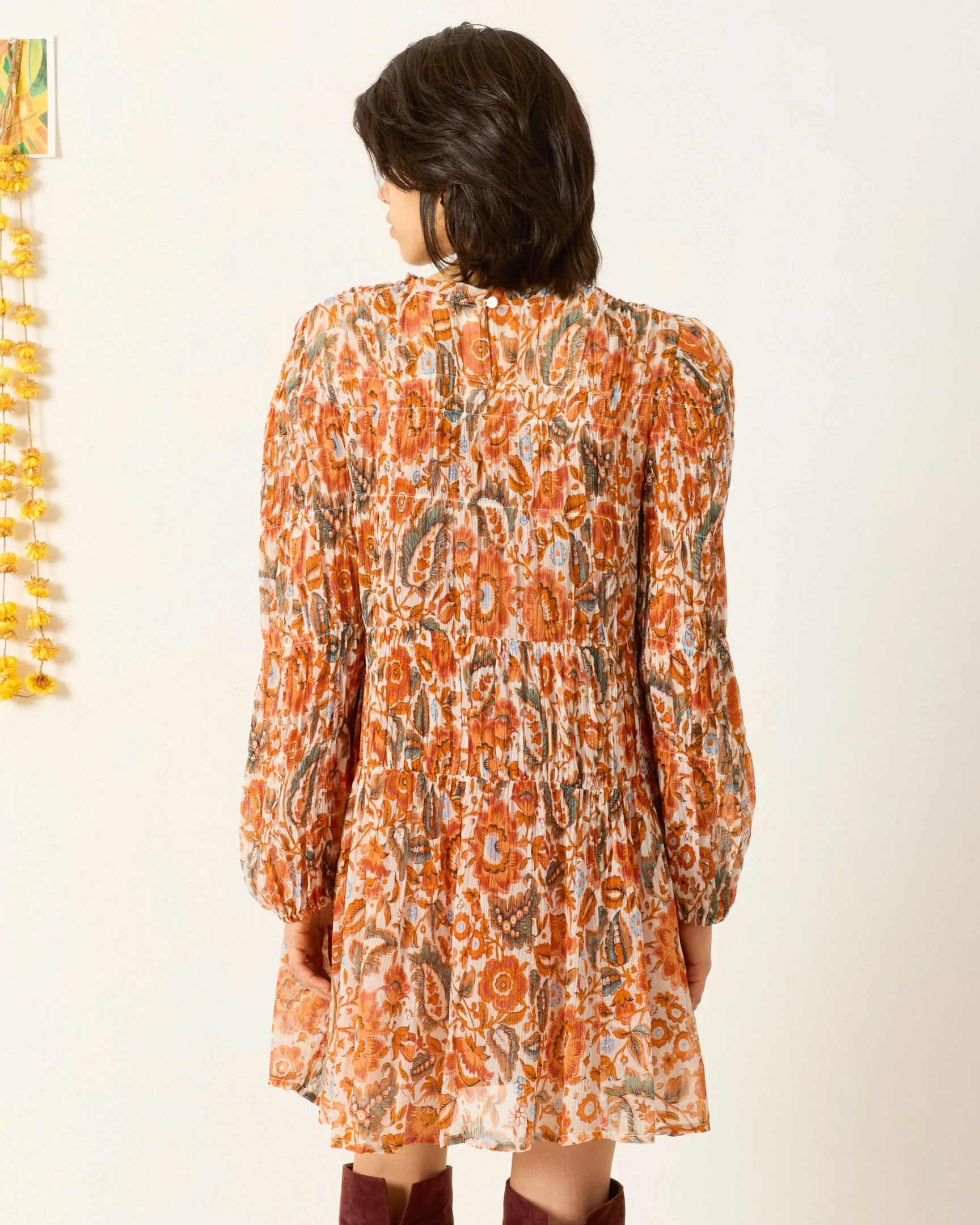 Juno Topaz Flower Dress - Image 2