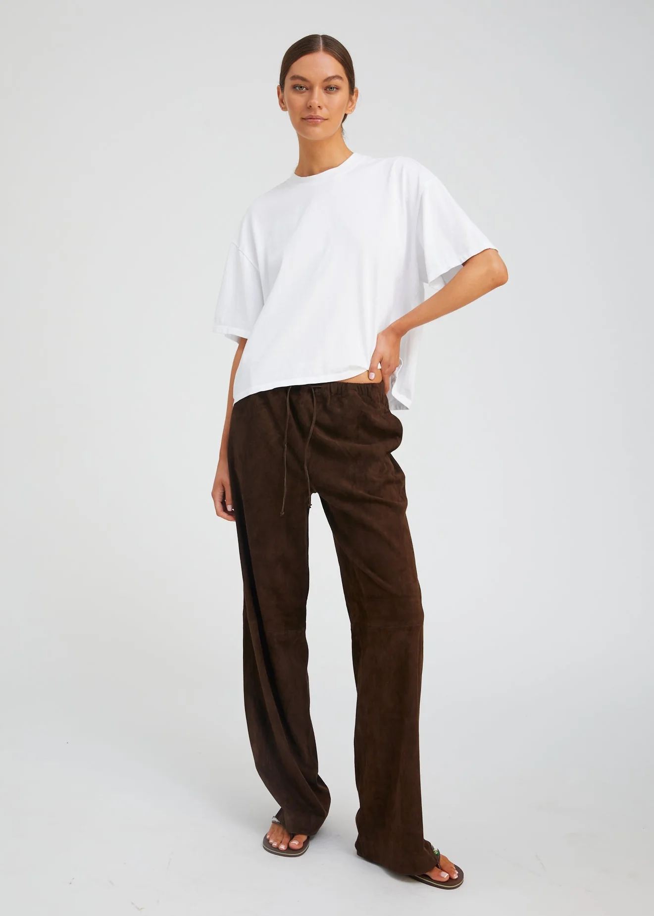 Kauai Suede Pant in Americano - Image 2