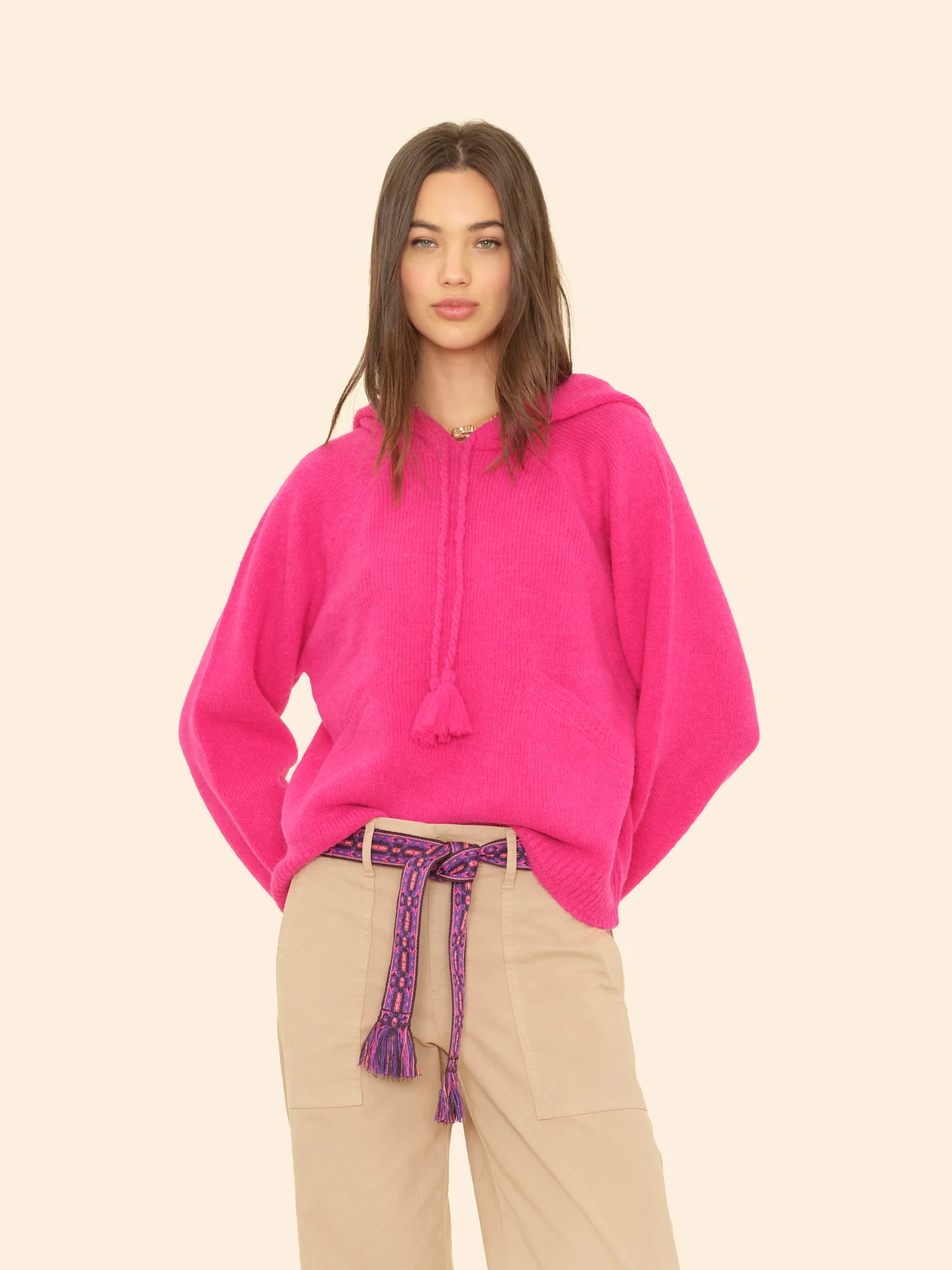 Kayla Sweater in Brilliant Pink - Image 2