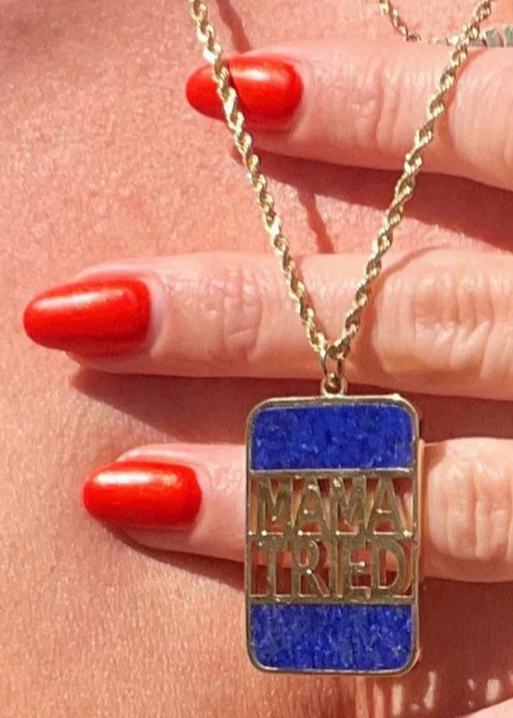 Lapis Mama Tried XL Bank Necklace - Image 2