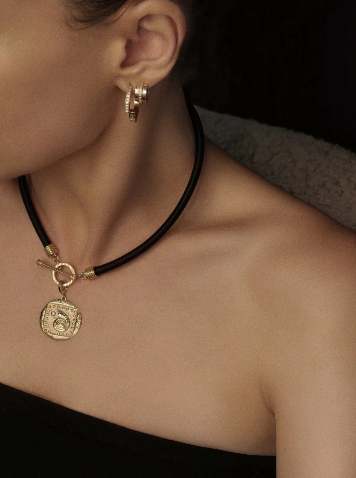 Large Divine Silk Toggle Necklace - Image 2