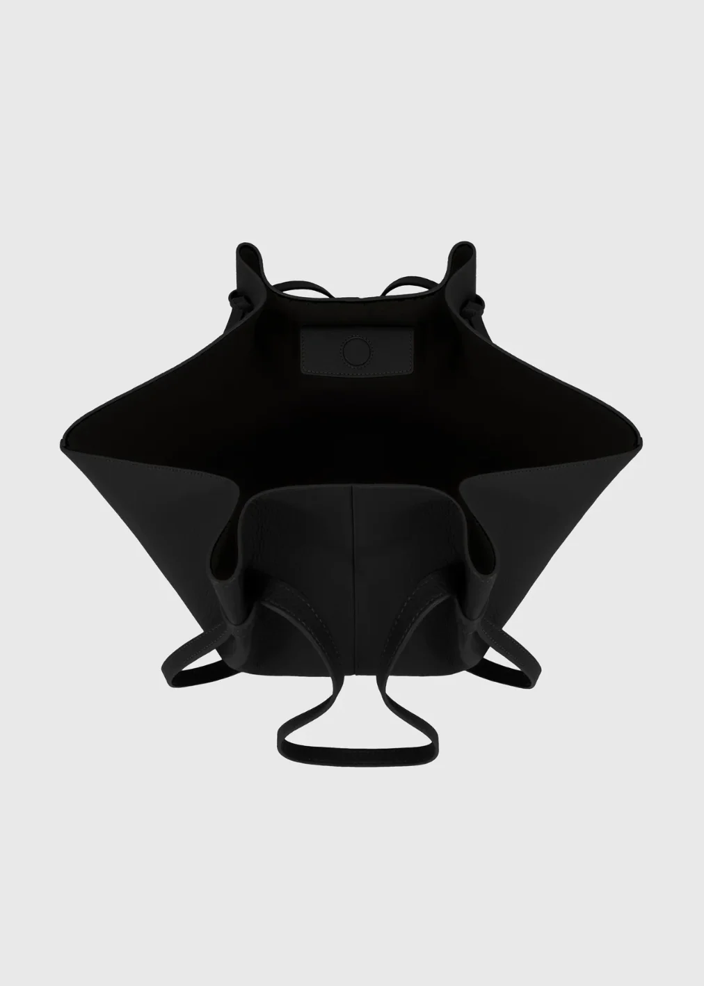 Large Mochi Tote in Black Pebble Leather - Image 5