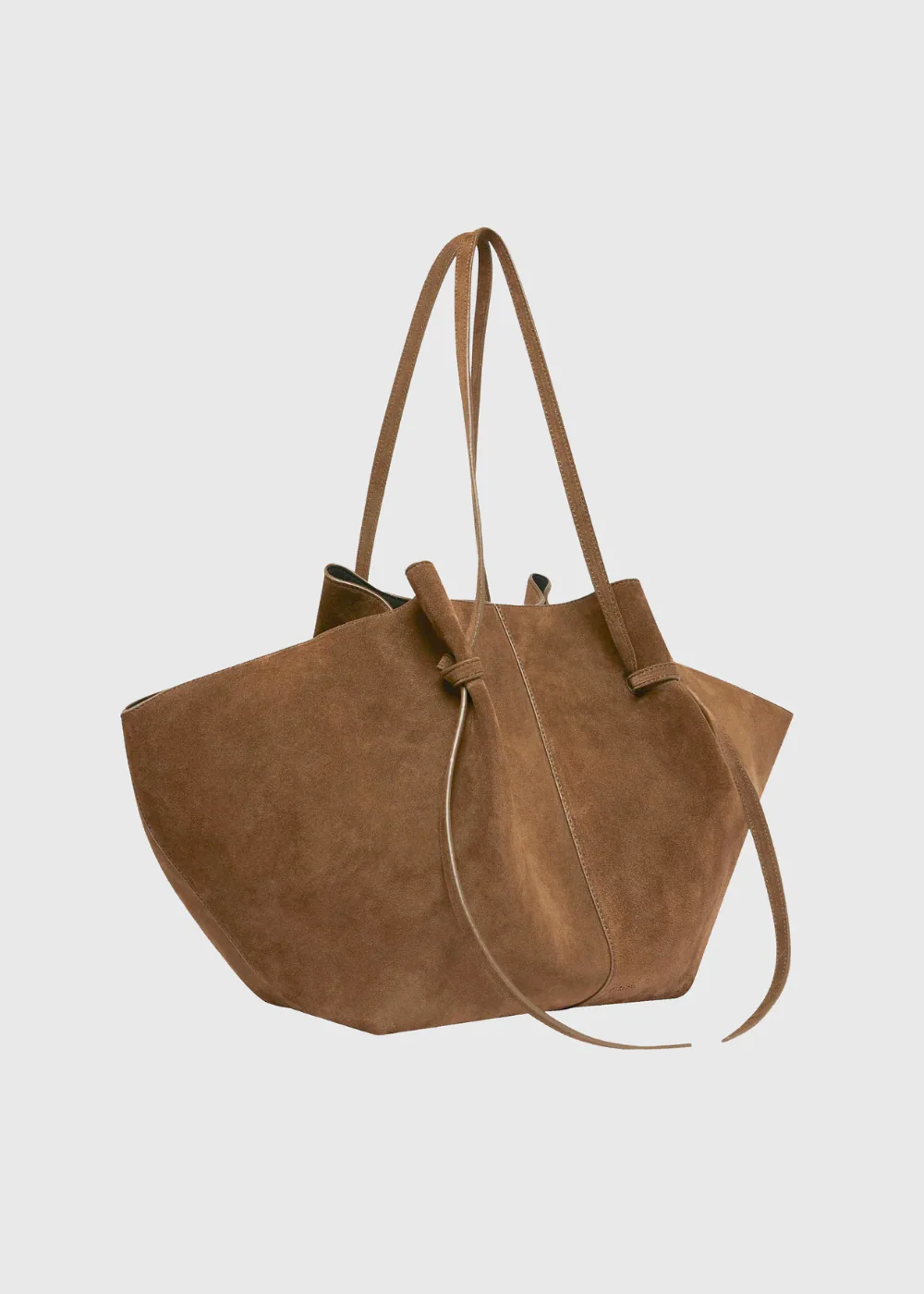 Large Mochi Tote in Cognac Suede - Image 4