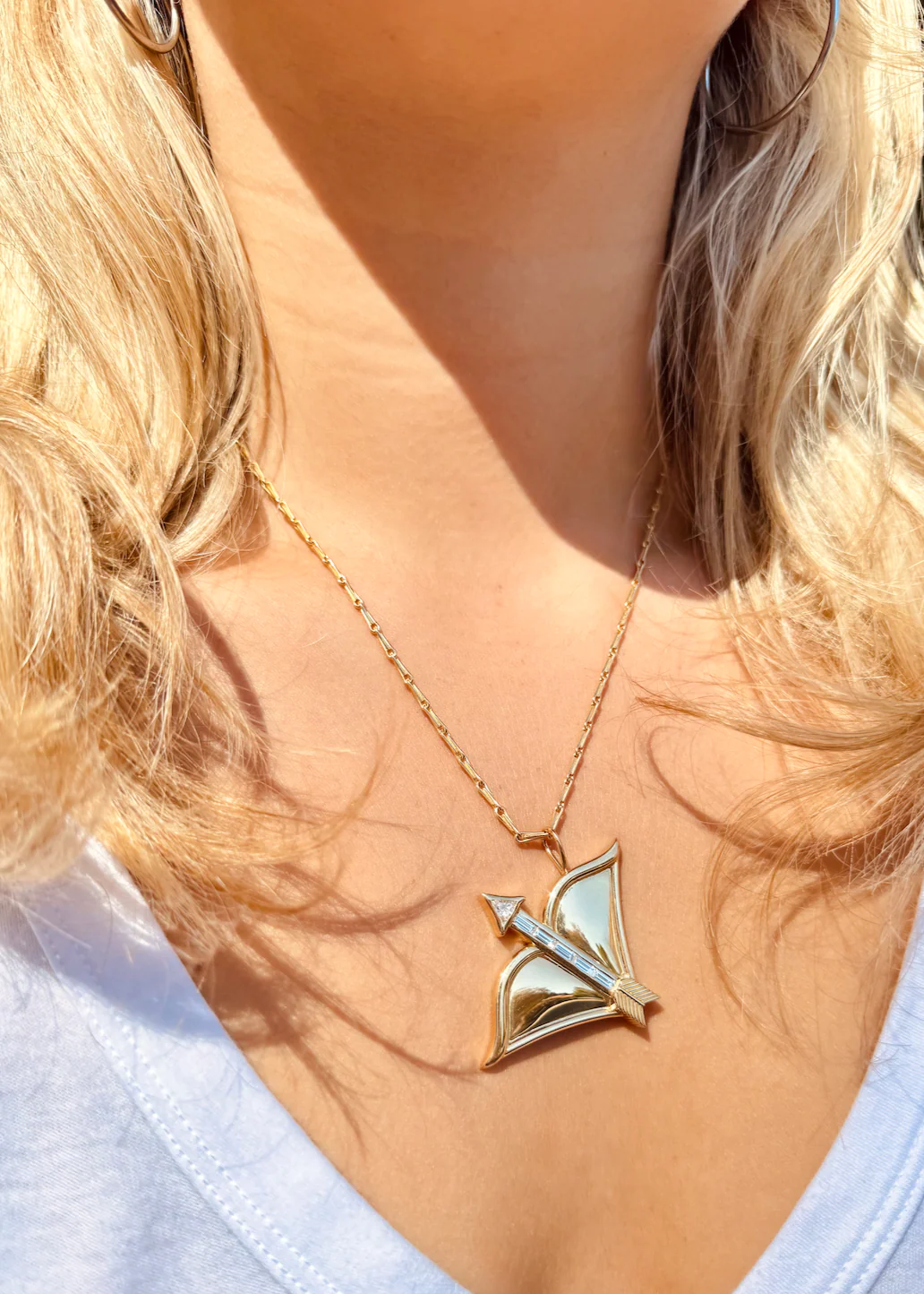 Large Sagittarius Zodiac Pendant Necklace - Image 2