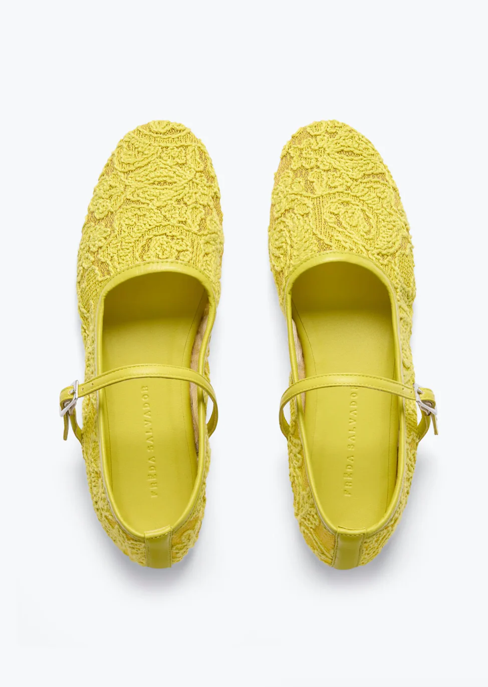 Laurel Mary Jane in Lime Jacquard Mesh - Image 3