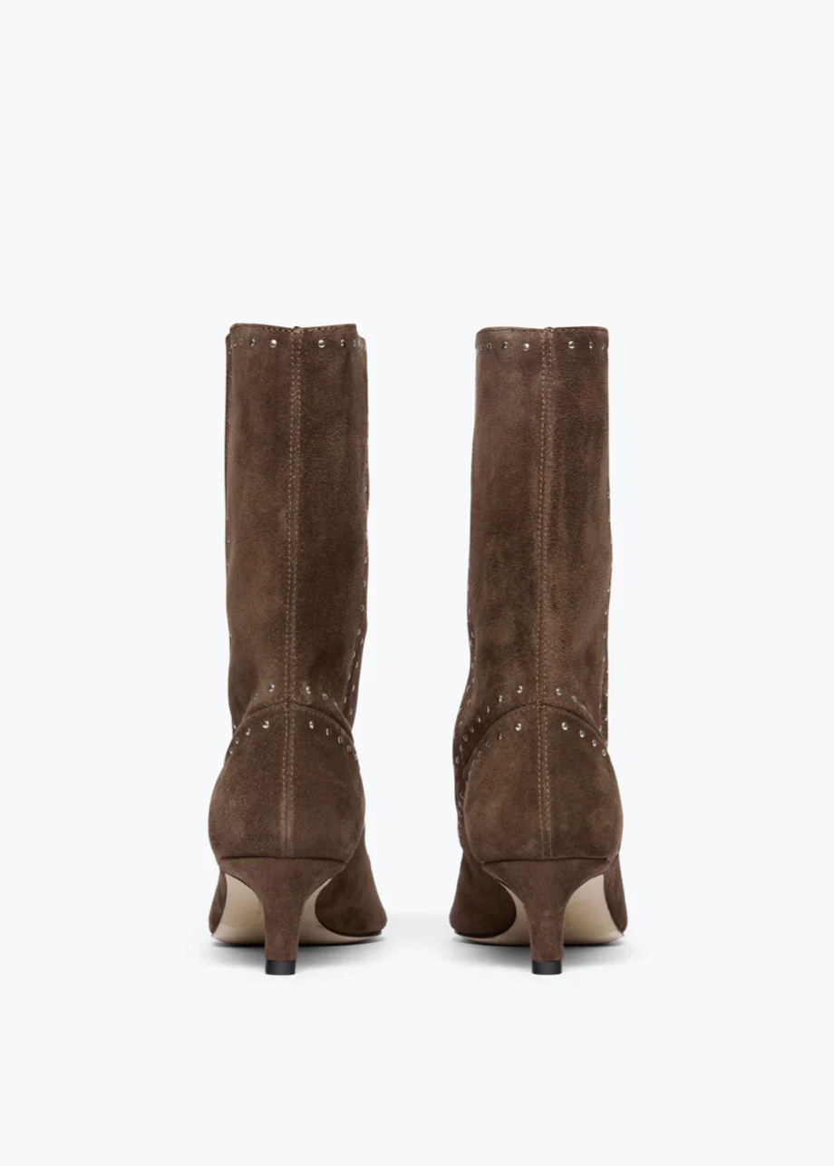 Tricia Studded Boot in Teddy Suede - Image 3