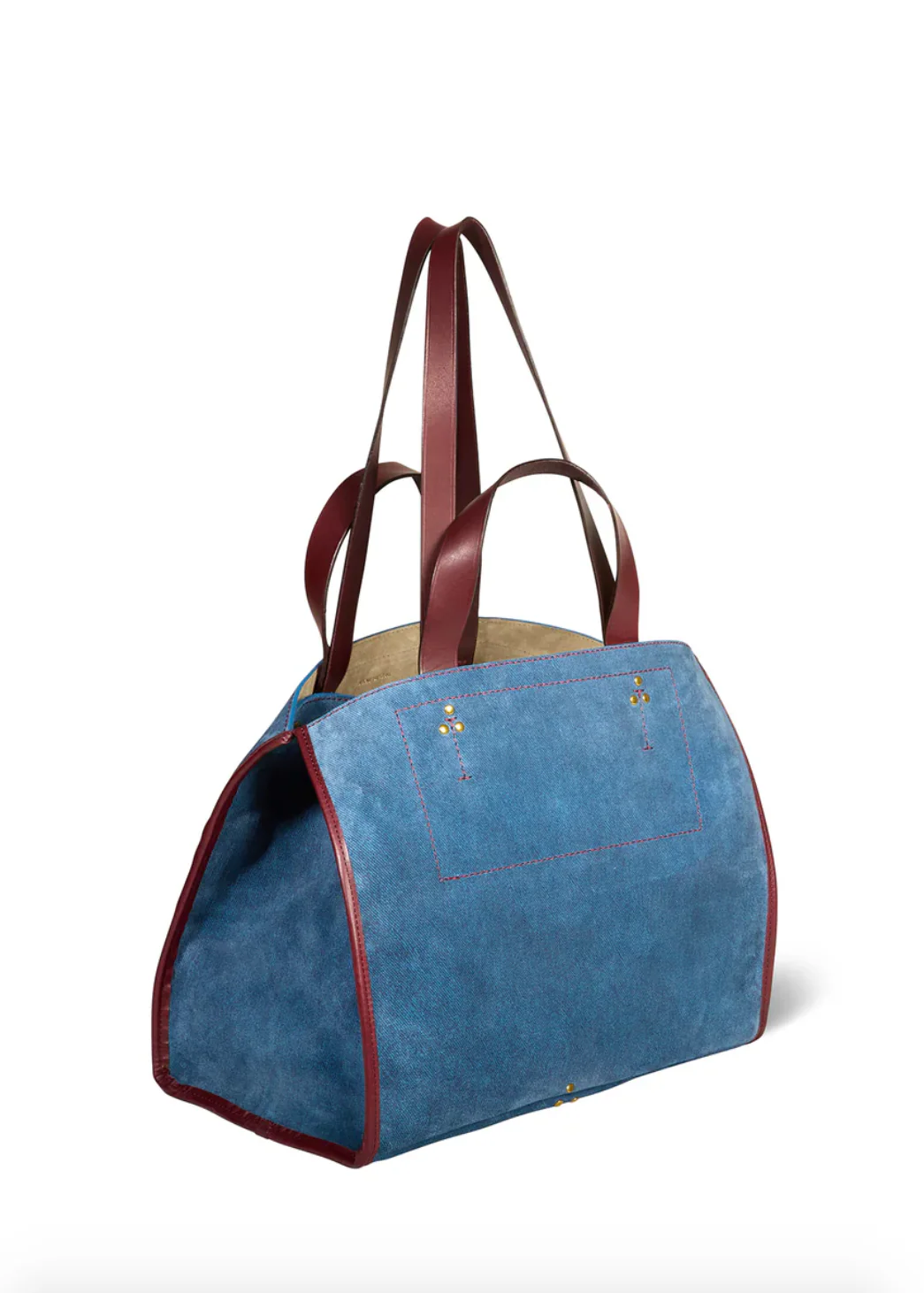 Léon M Suede Tote in Jeans - Image 2