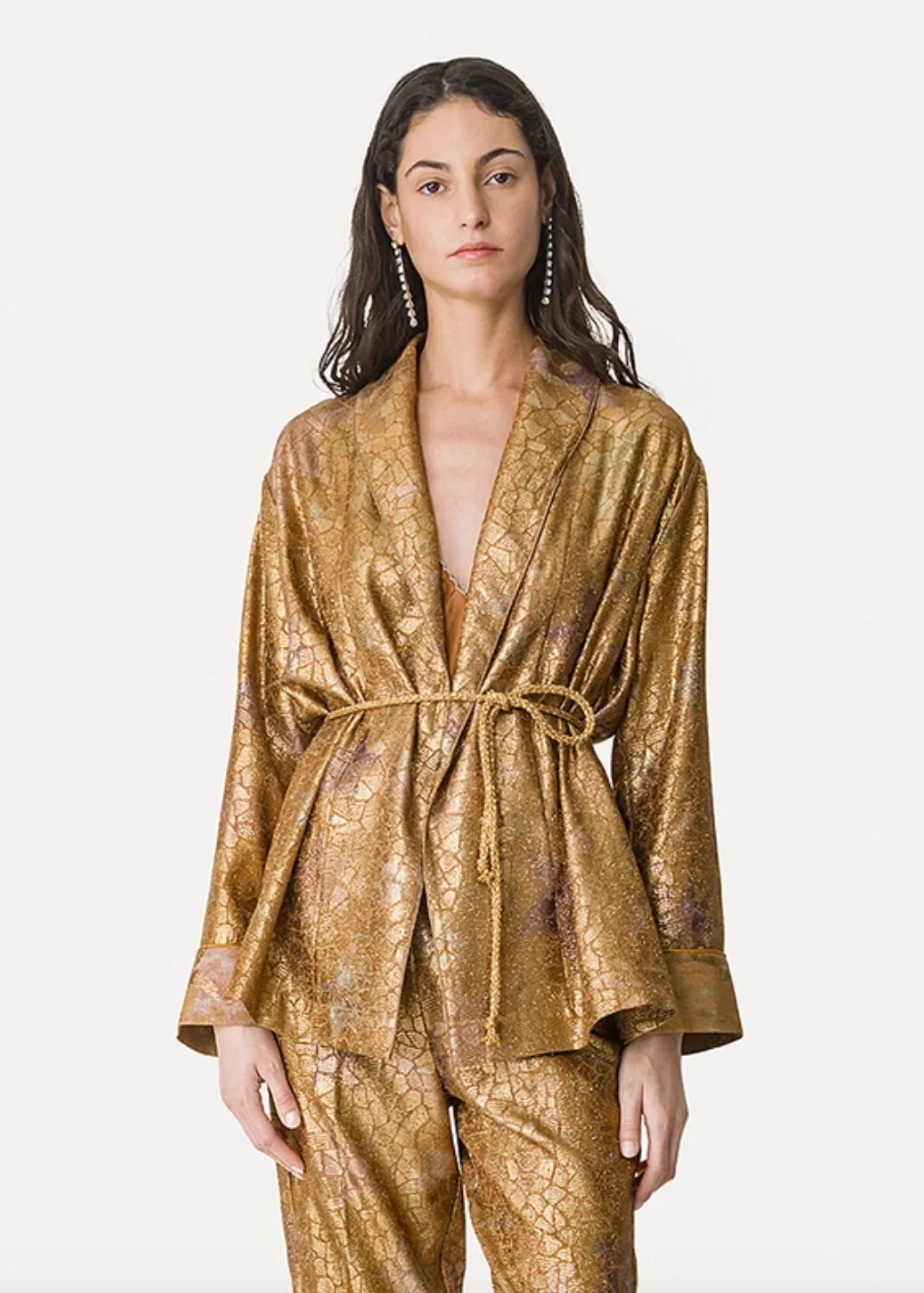Les Folies Lurex Jacquard Kimono Jacket - Image 2