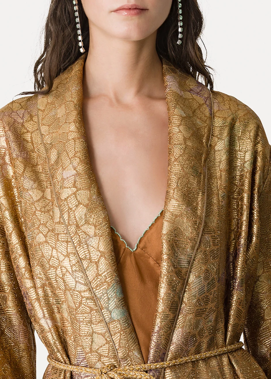 Les Folies Lurex Jacquard Kimono Jacket - Image 3