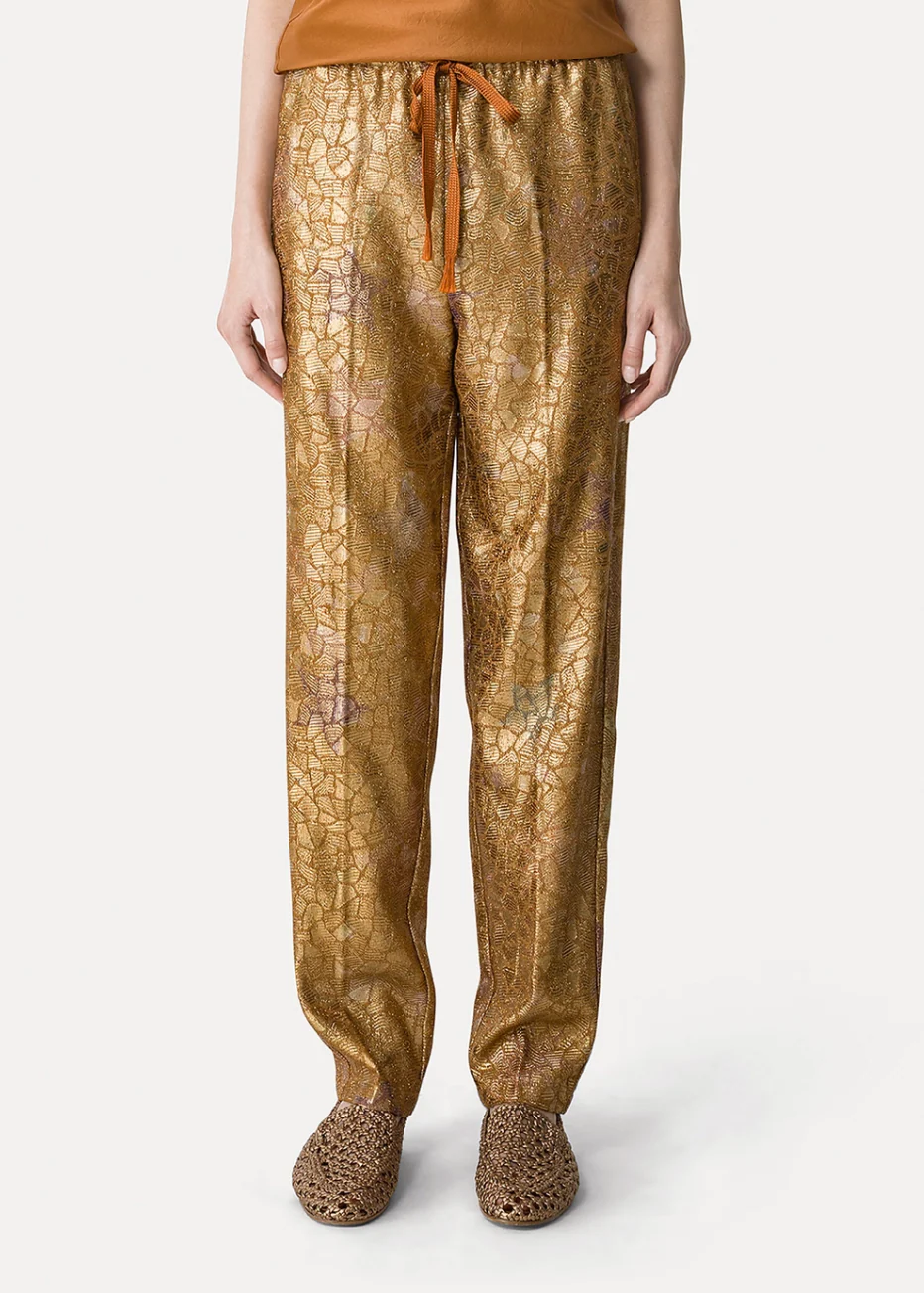 Les Folies Lurex Jacquard Trousers - Image 2