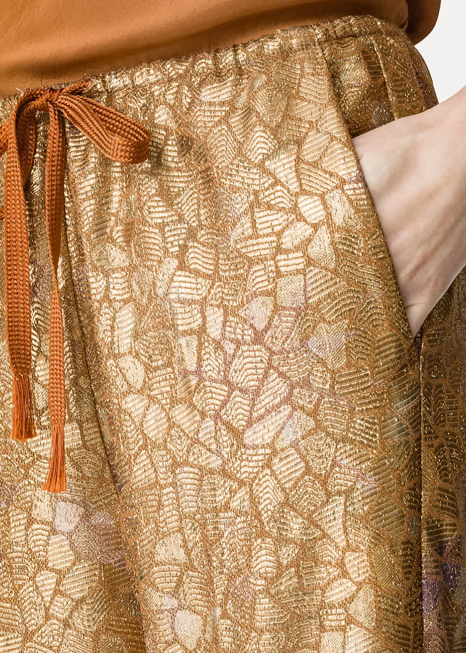 Les Folies Lurex Jacquard Trousers - Image 4
