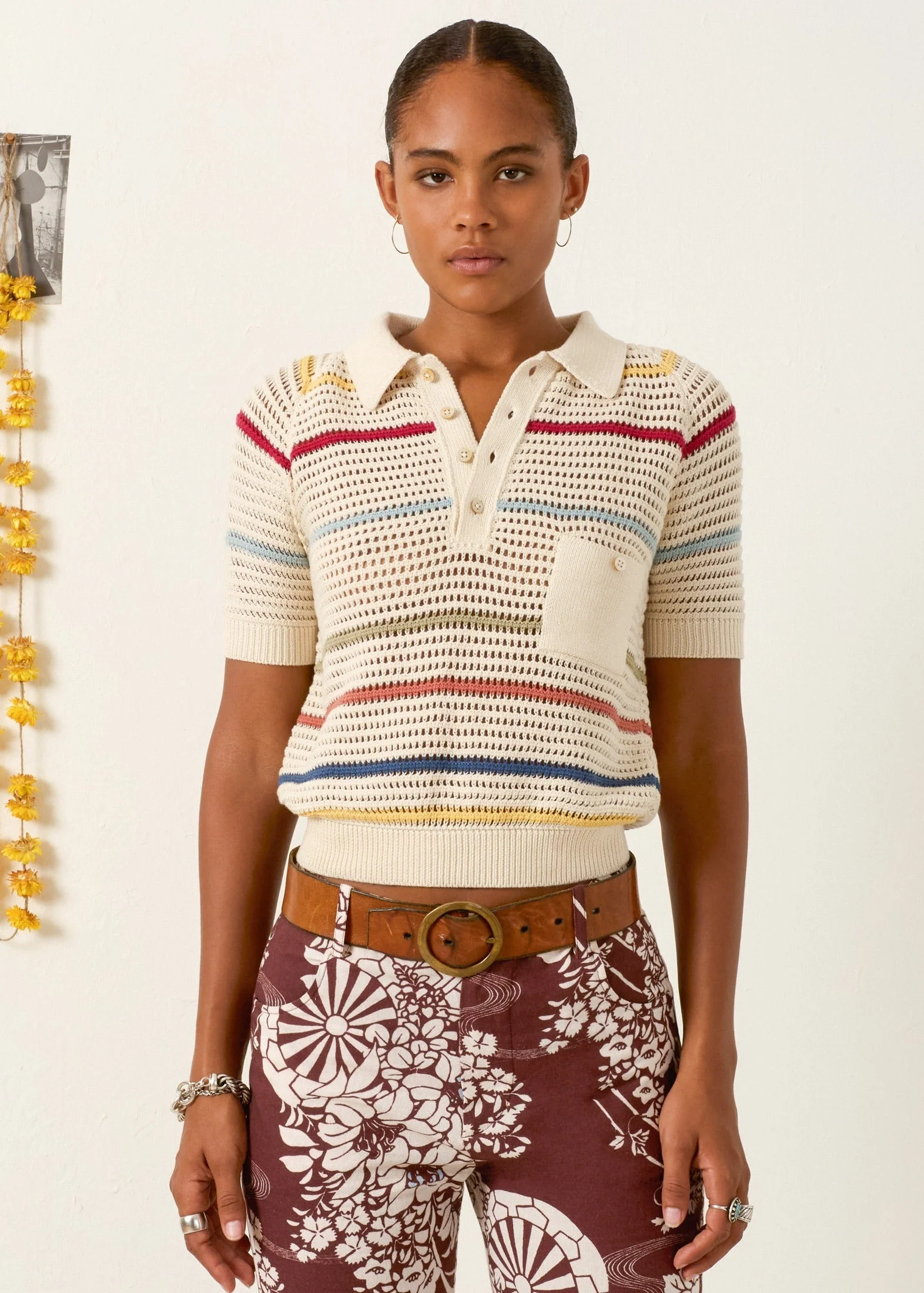Lessi Ivory Carnival Top