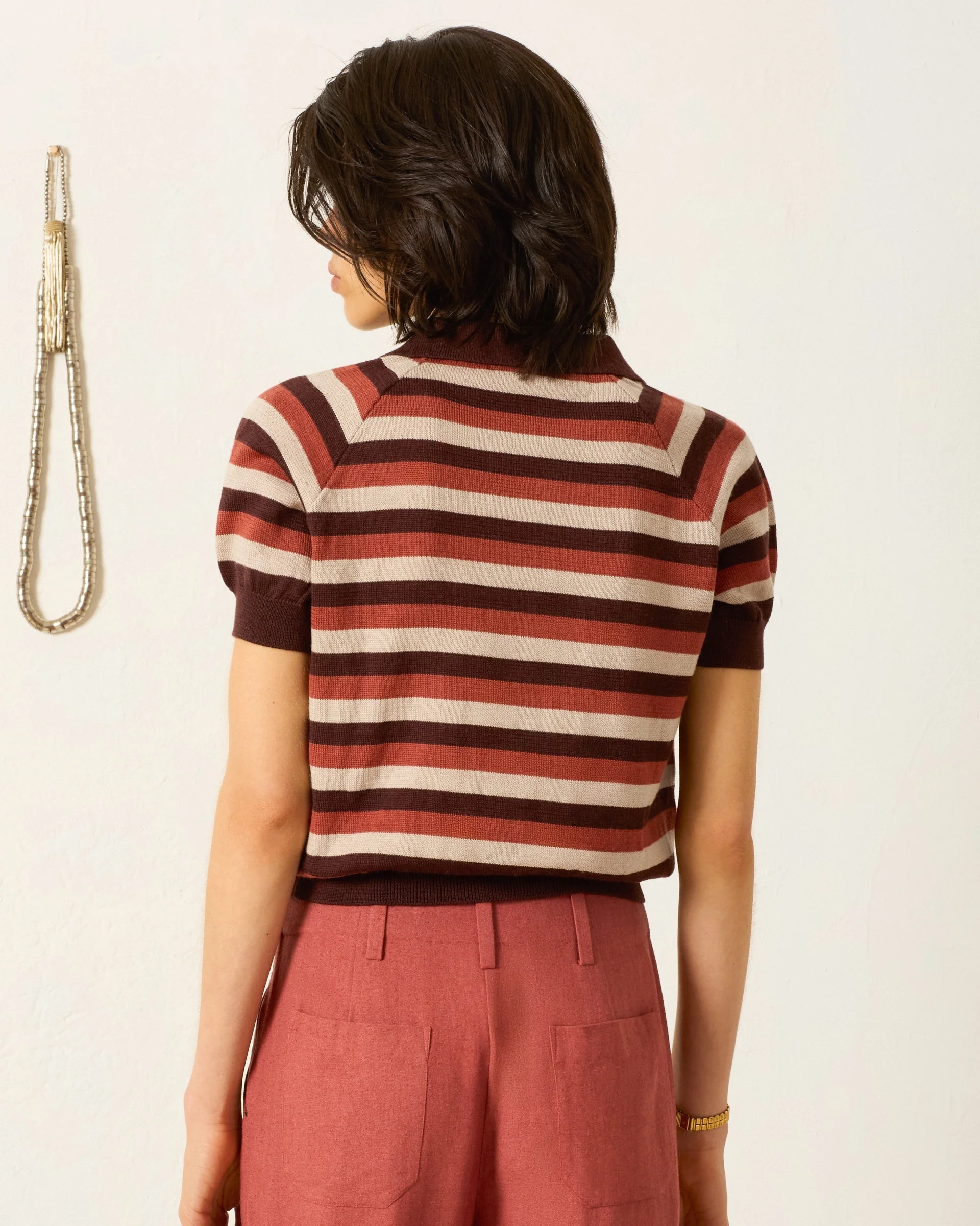 Lessi Sandstone Stripe Top - Image 2