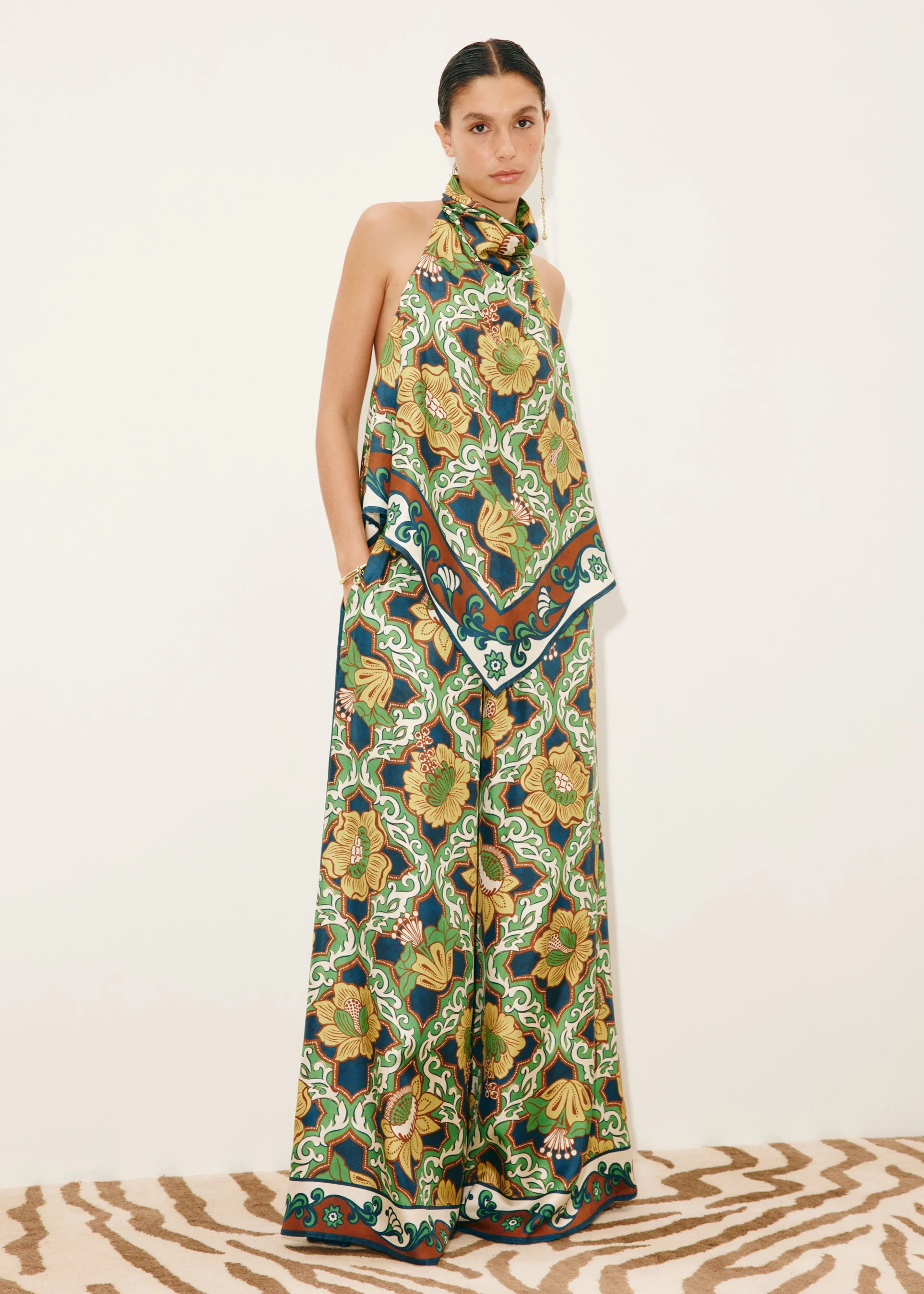 Liana Silk Palazzo Pants - Image 2