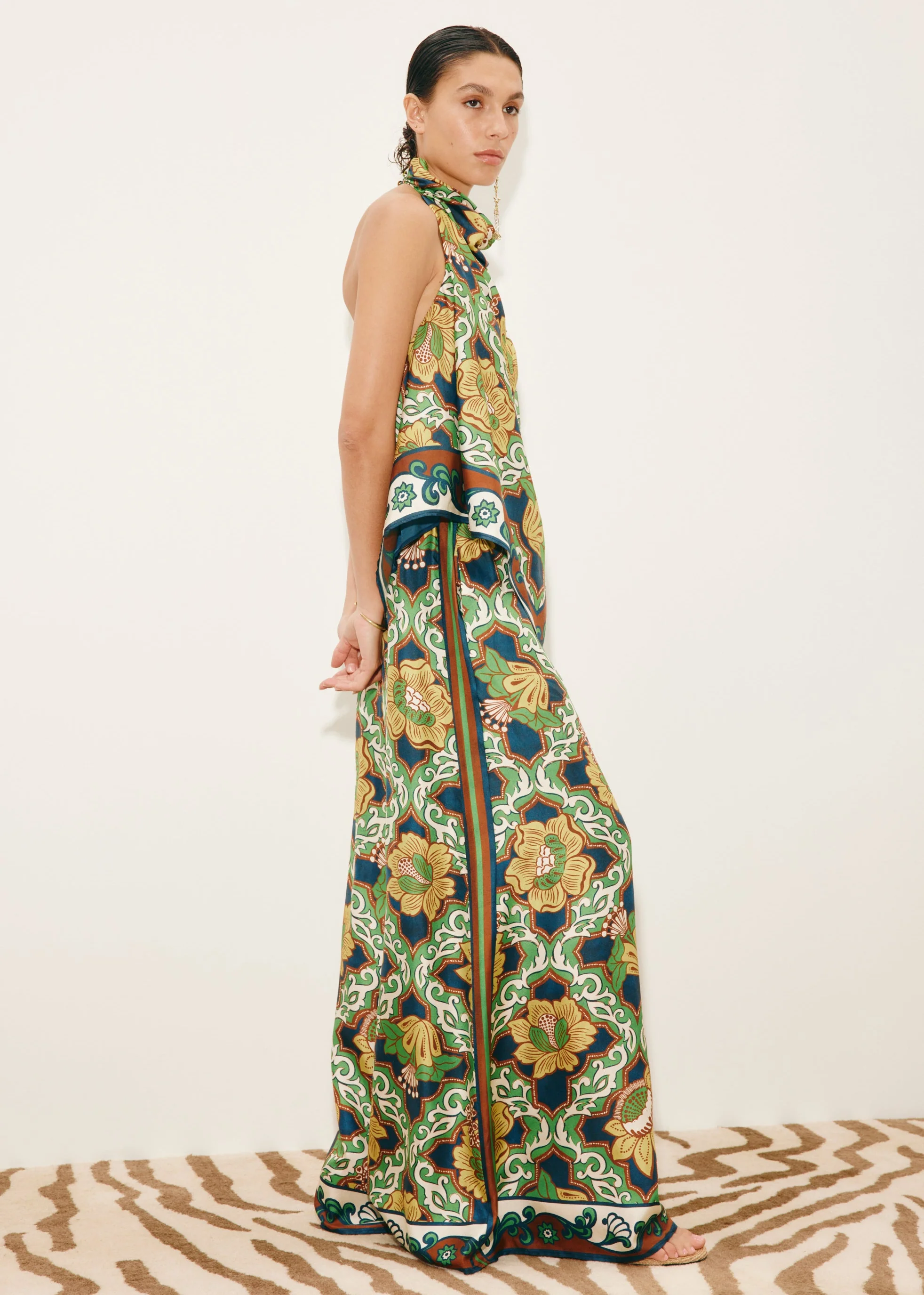 Liana Silk Palazzo Pants - Image 3