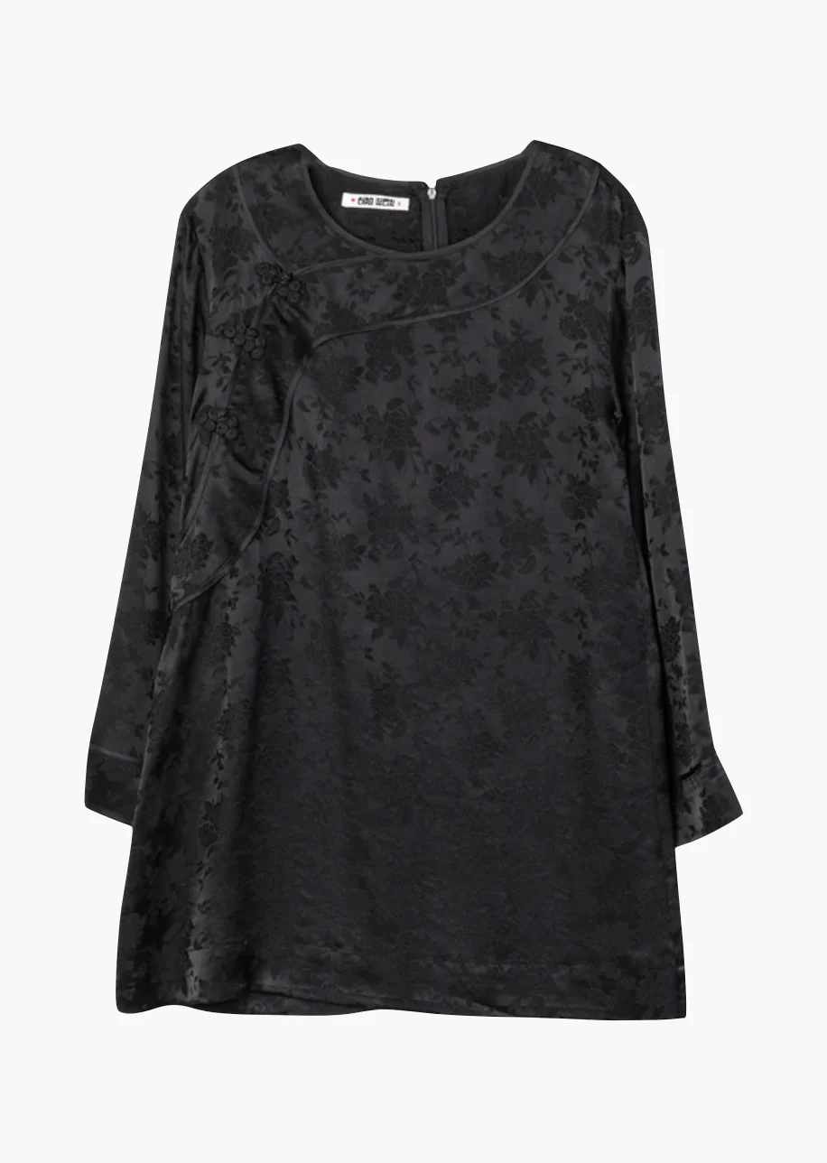 Loa Jacquard Silk Dress