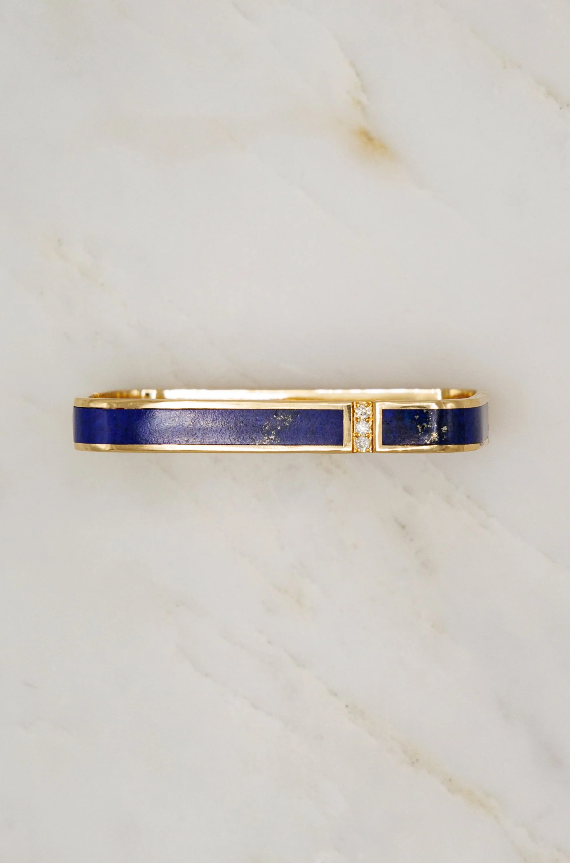 Lockdown Square Bangle in Lapis - Image 3