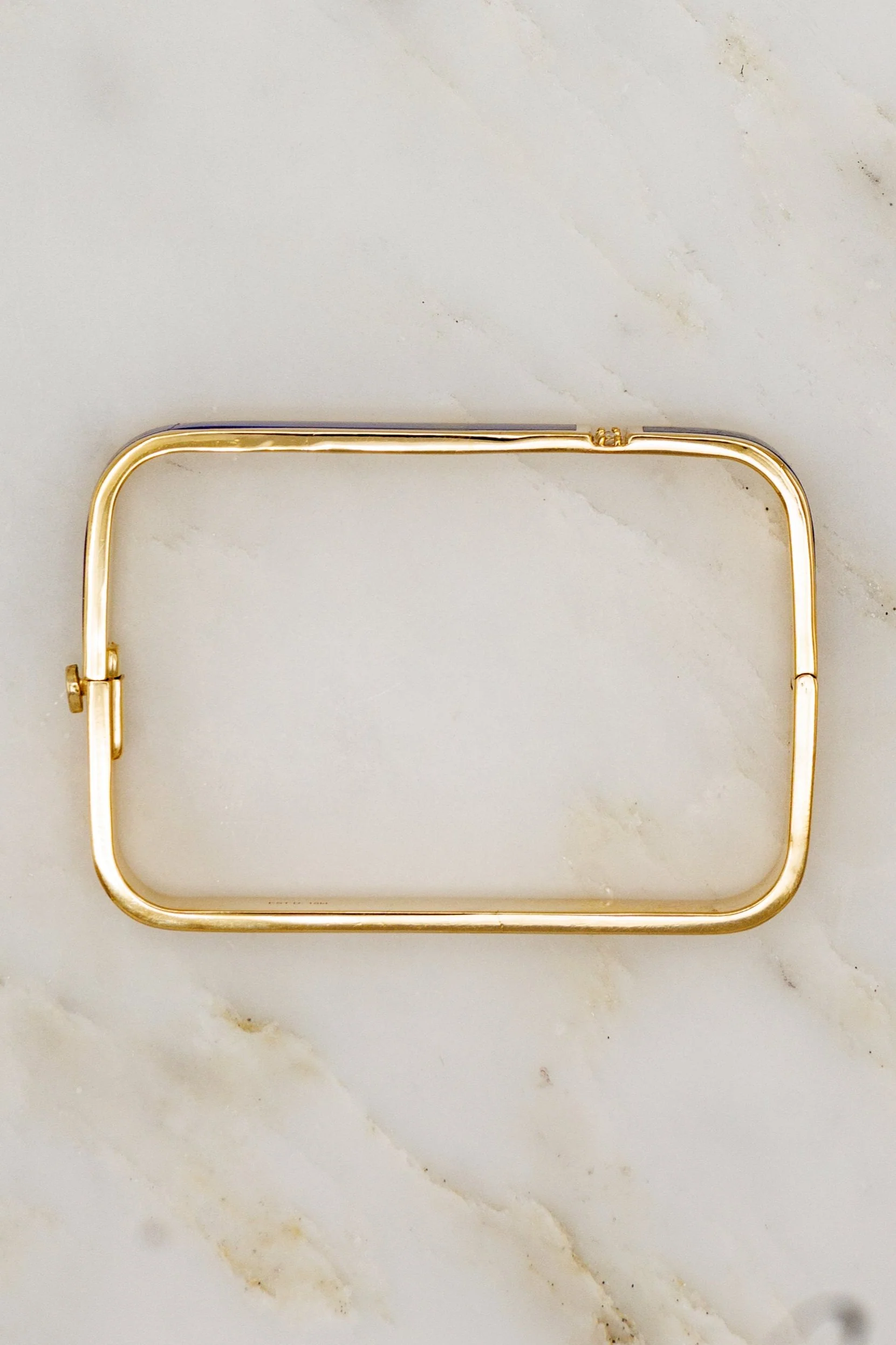 Lockdown Square Bangle in Lapis - Image 4