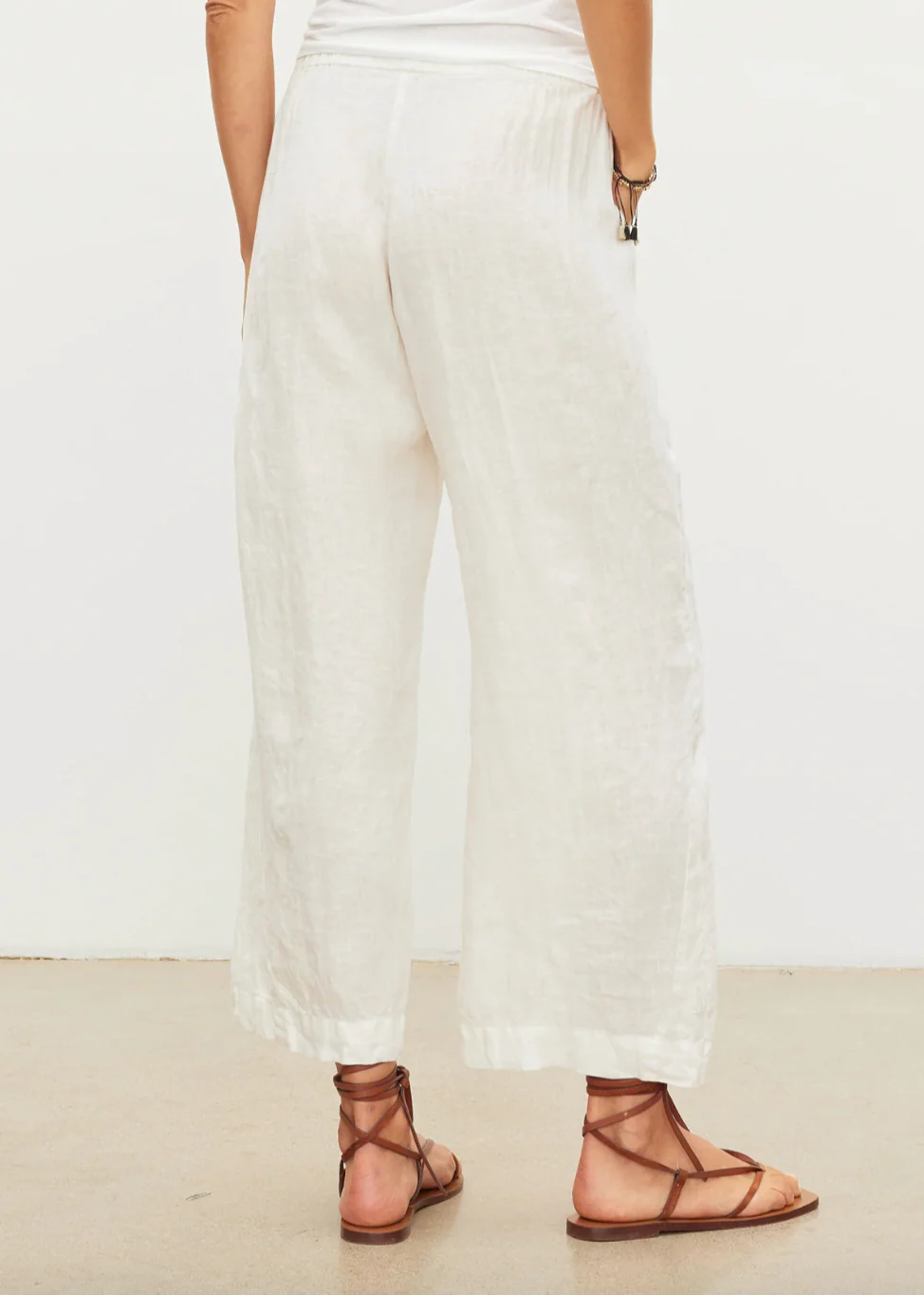 Lola Linen Pant in Chalk - Image 2