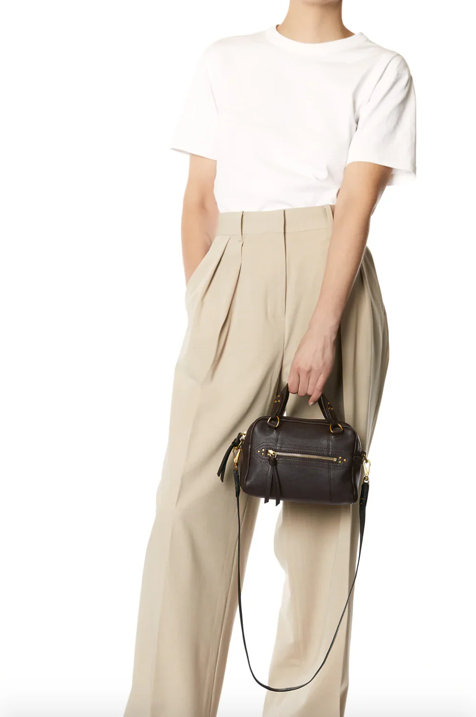 Lucky Bowling Mini Bag in Moka - Image 3