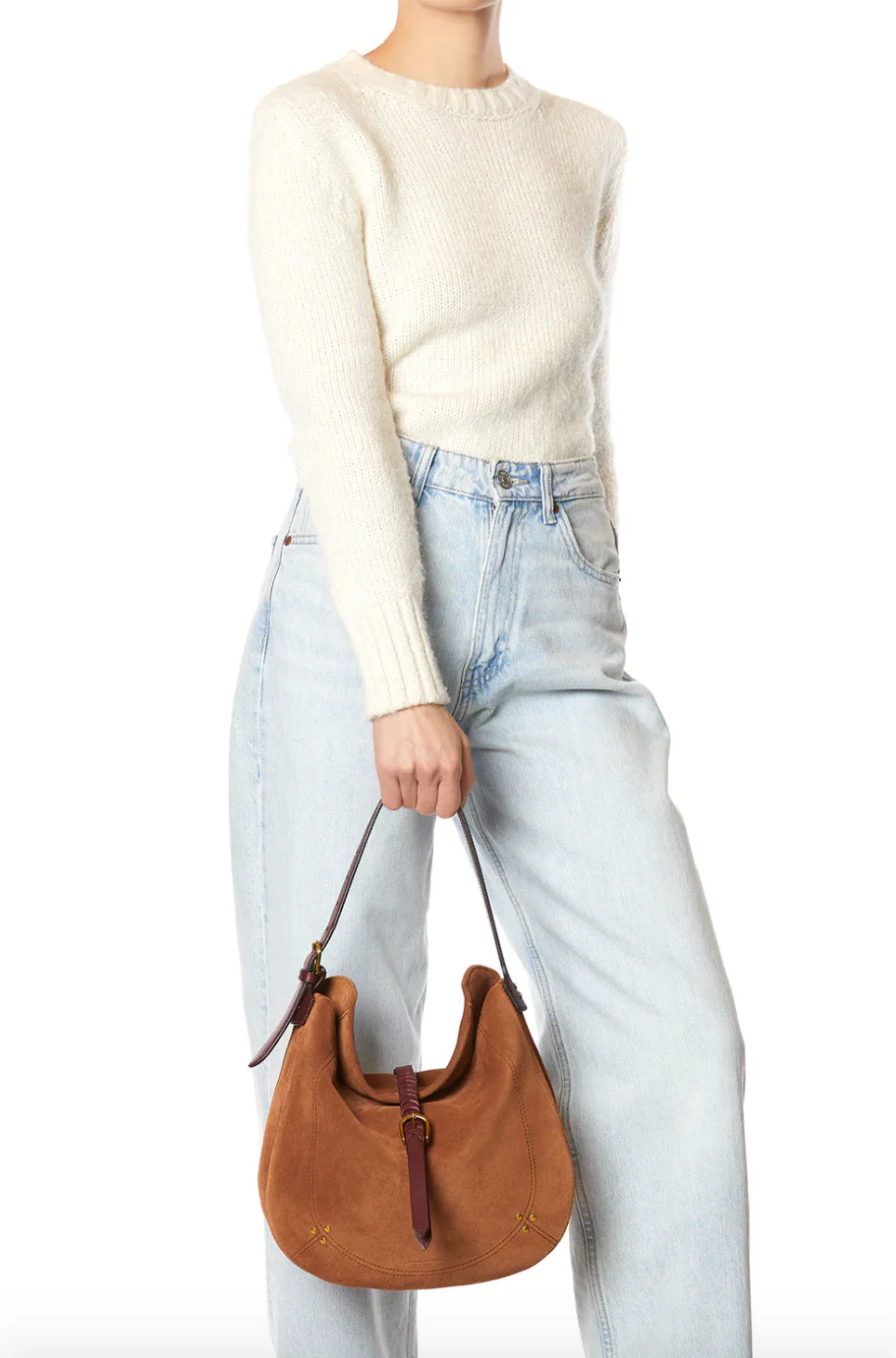 Luis Bag in Split Suede Caramel - Image 2