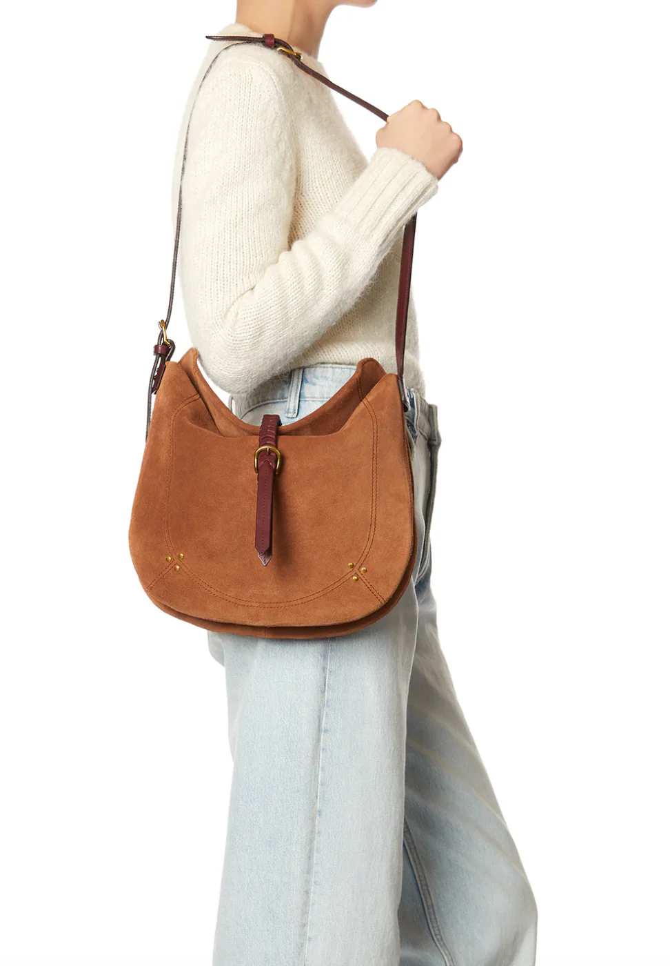 Luis Bag in Split Suede Caramel - Image 3