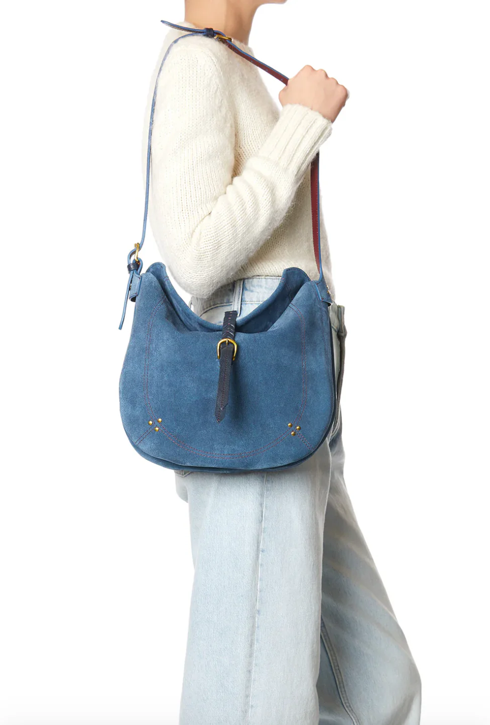 Luis Bag in Split Suede Jeans - Image 4