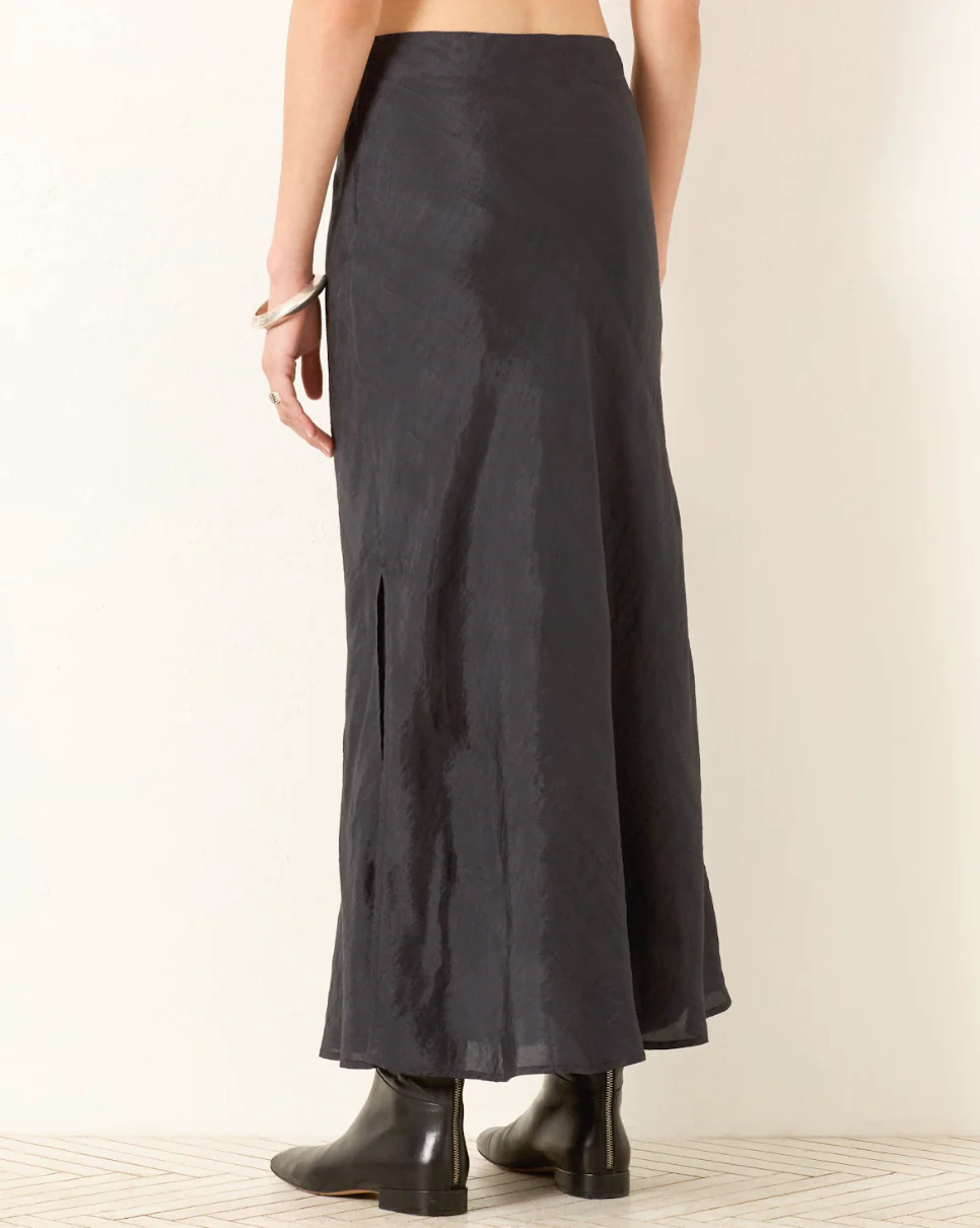 Lyra Onyx Silk Skirt - Image 2