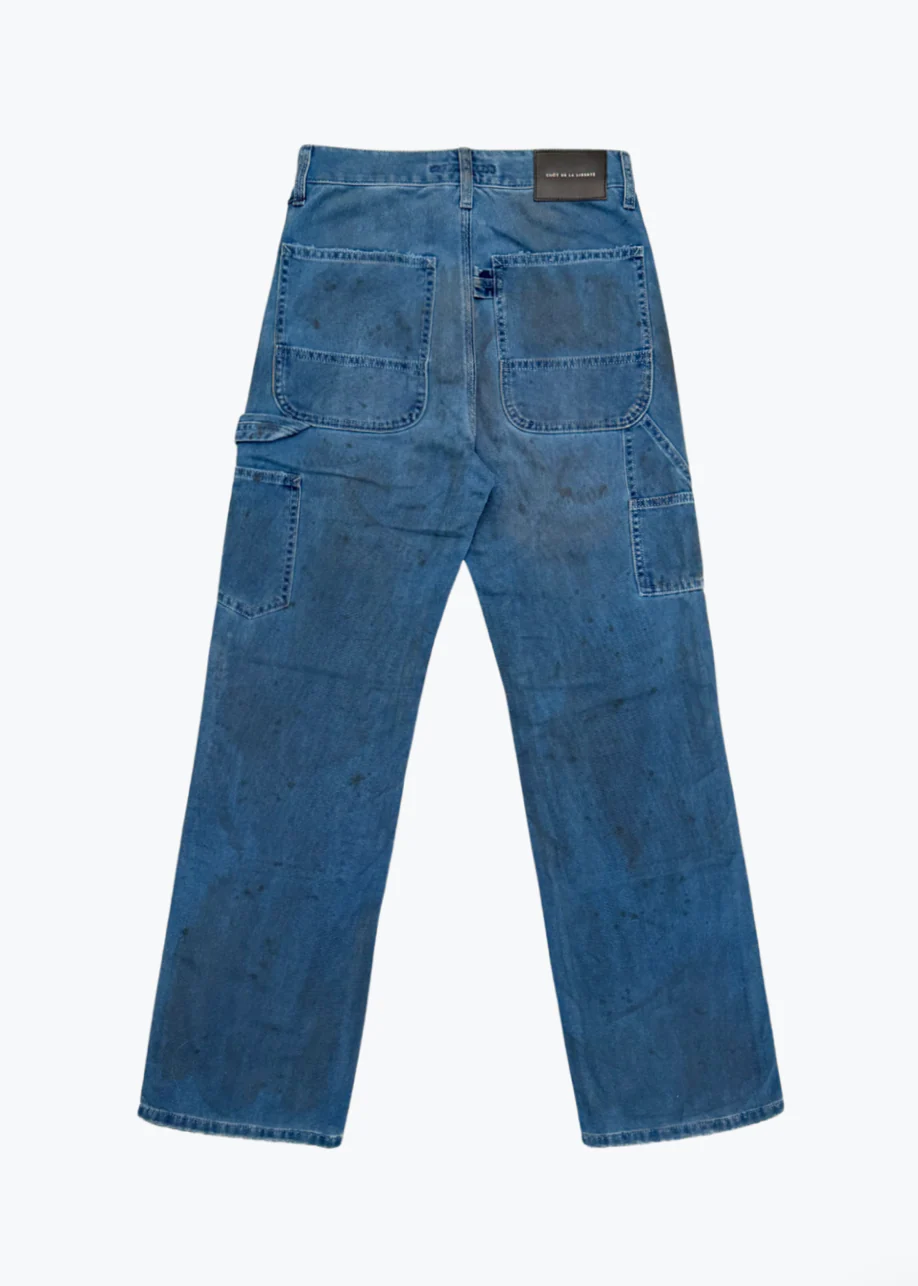 Marshall Indigo Canvas Carpenter Pants - Image 3