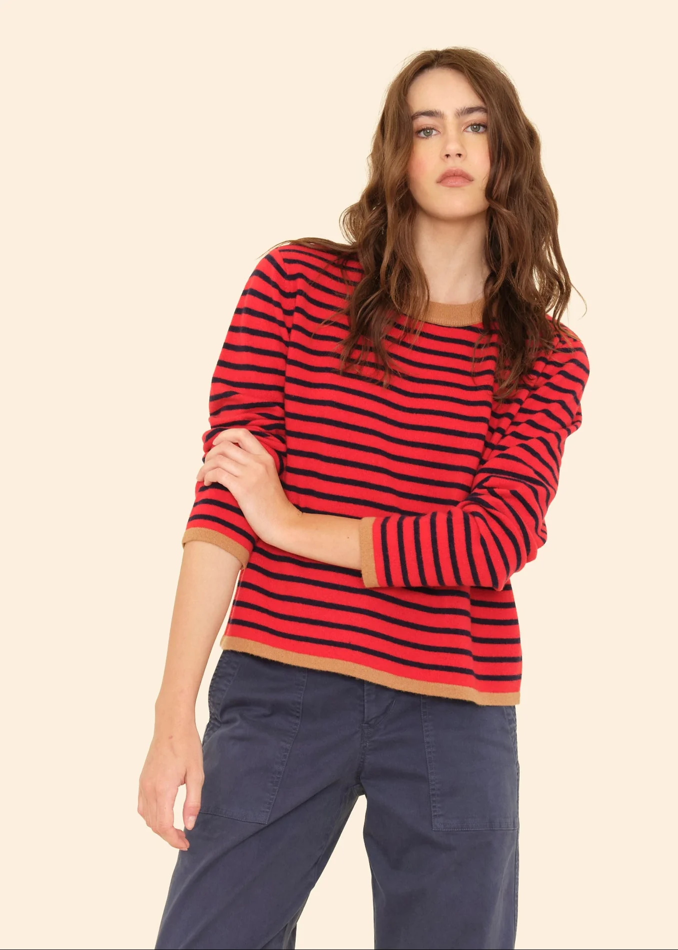 Maxwell Sweater in Red Stripe - Image 2