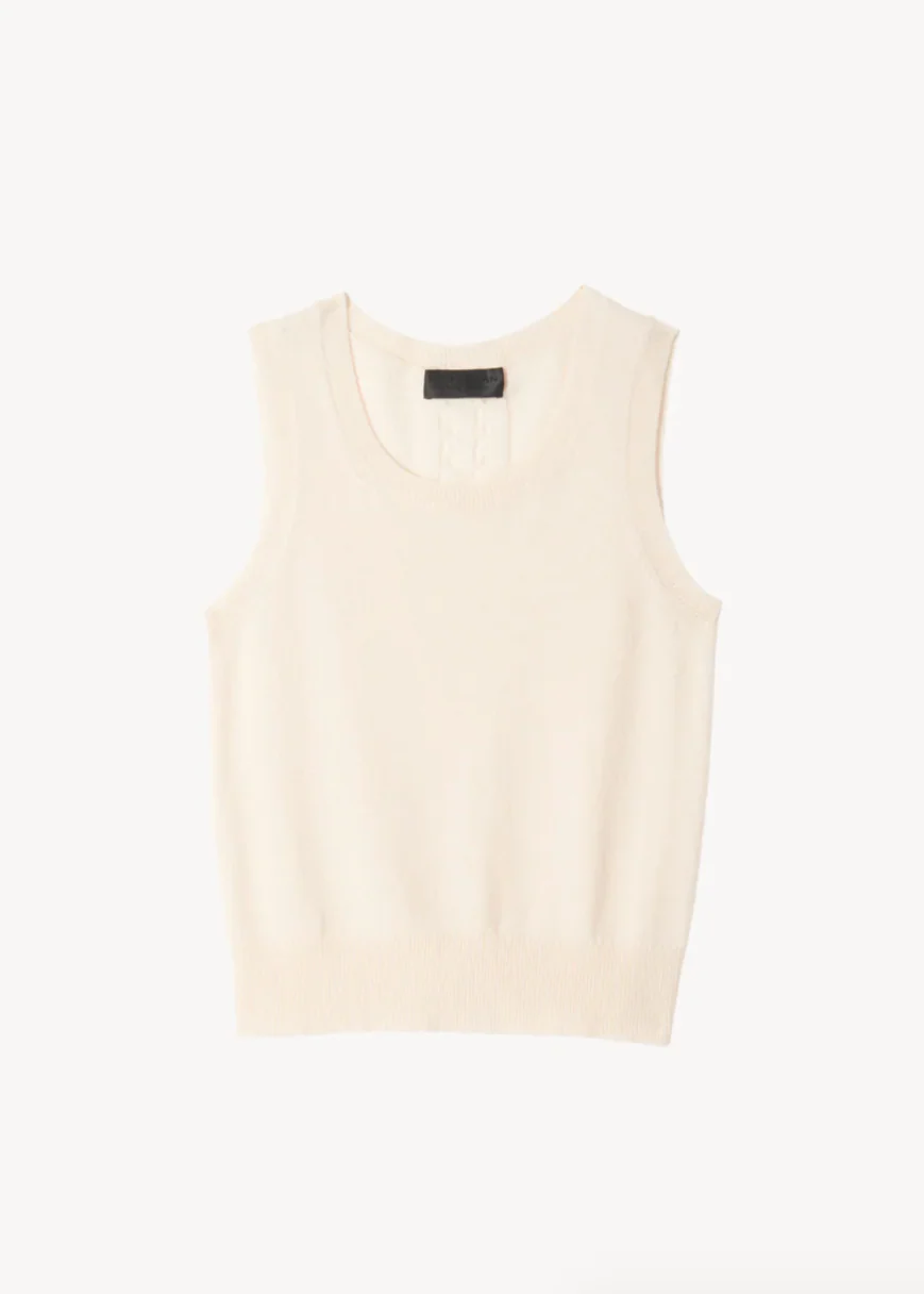 May Cashmere Tank in Ivory