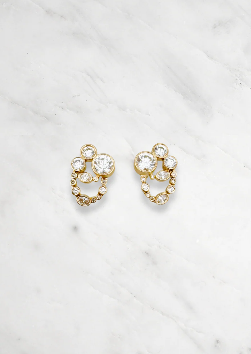 Metal Web Earrings