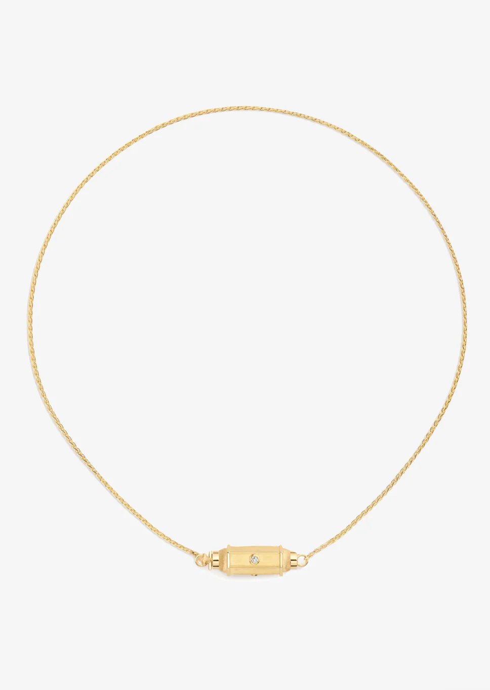 Micro Coco Diamond Locket Necklace
