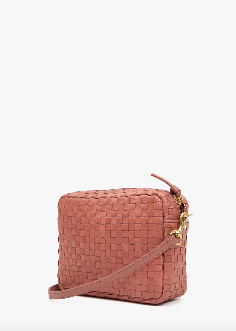 Midi Sac in Rose Clay Woven Checker - Image 3