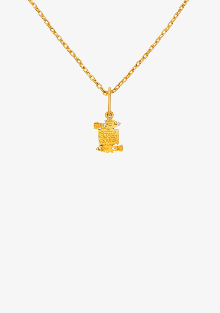 Mini Dendera Zodiac Diamond Pisces Charm - Image 2